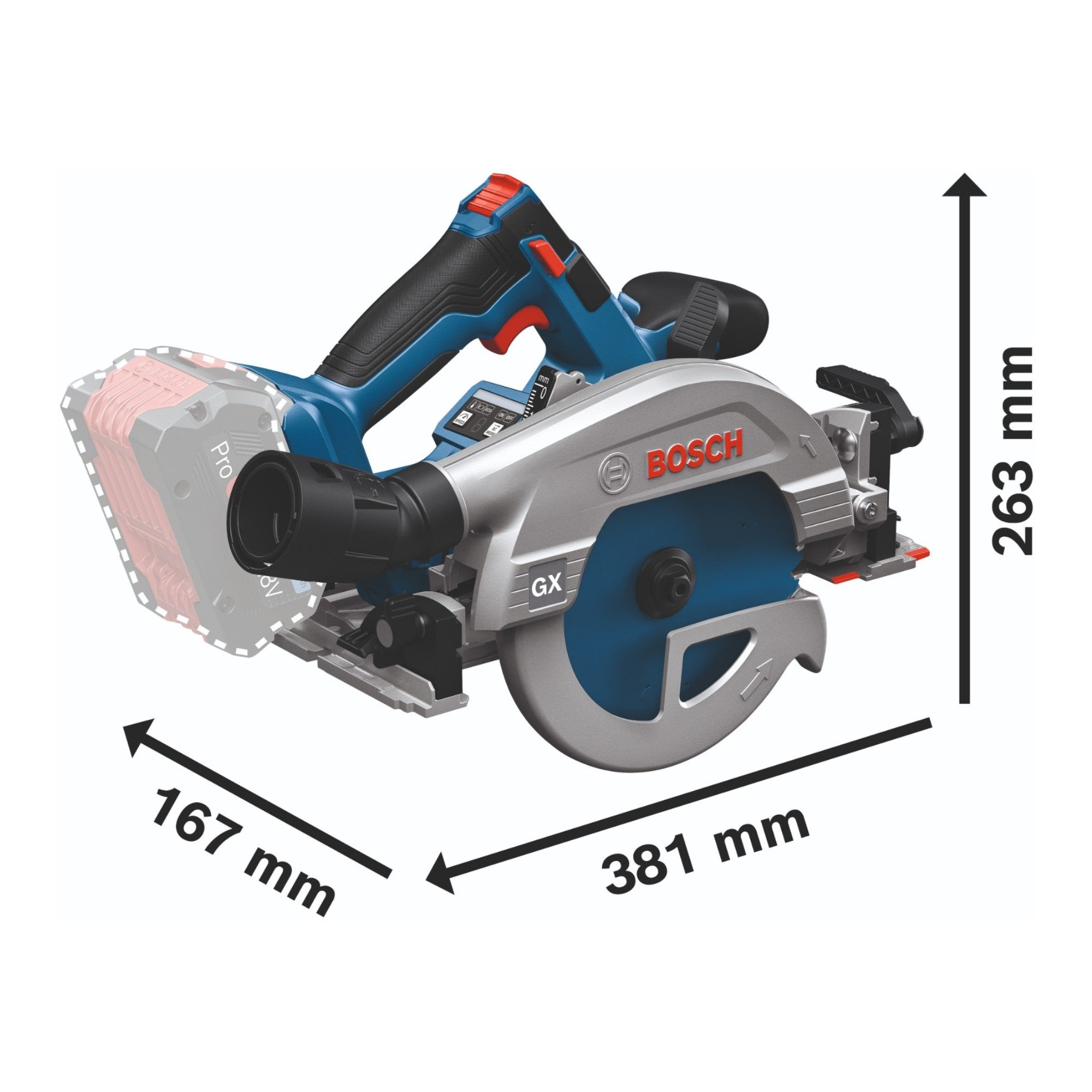 Bosch GKS 18V 57 2 GX Professional Akku Kreissaege 18 V 165 mm 0615A500DZ Brushless L Boxx ohne Akku ohne Ladegeraet 3 - toolbrothers