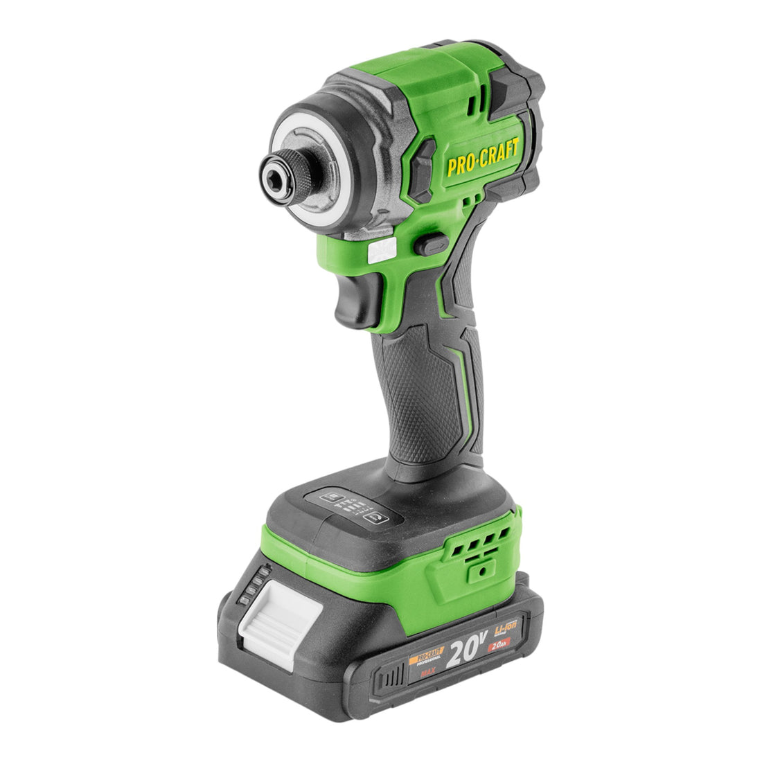 Procraft PS25-1B-C Akku Schlagschrauber 20 V 230 Nm 1/4" Brushless + 1x Akku 2,0 Ah + Ladegerät + Koffer