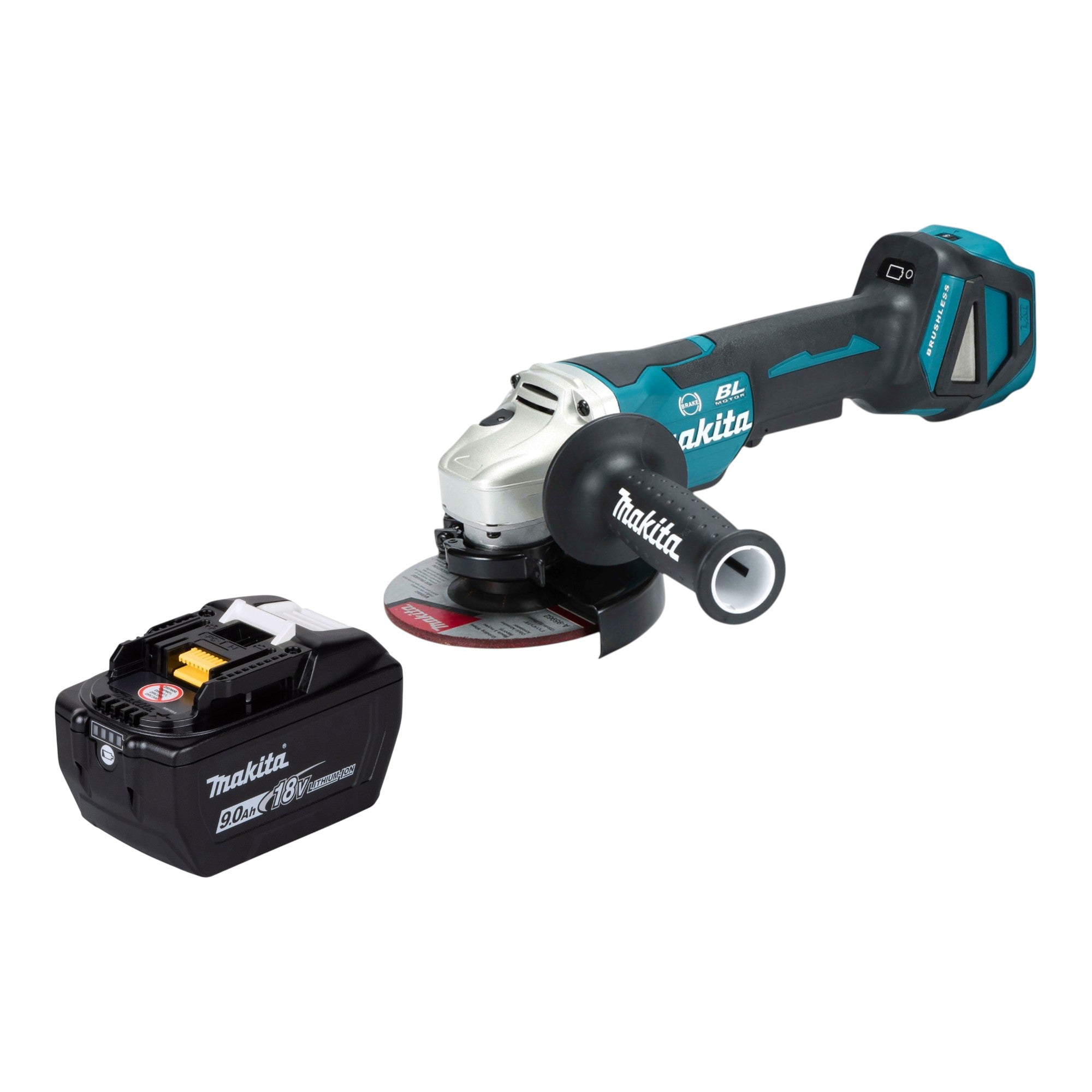 Makita DGA 517 Z Akku Winkelschleifer 18 V 125 mm Brushless 1x Akku 9 0 Ah ohne Ladegeraet 0 - toolbrothers