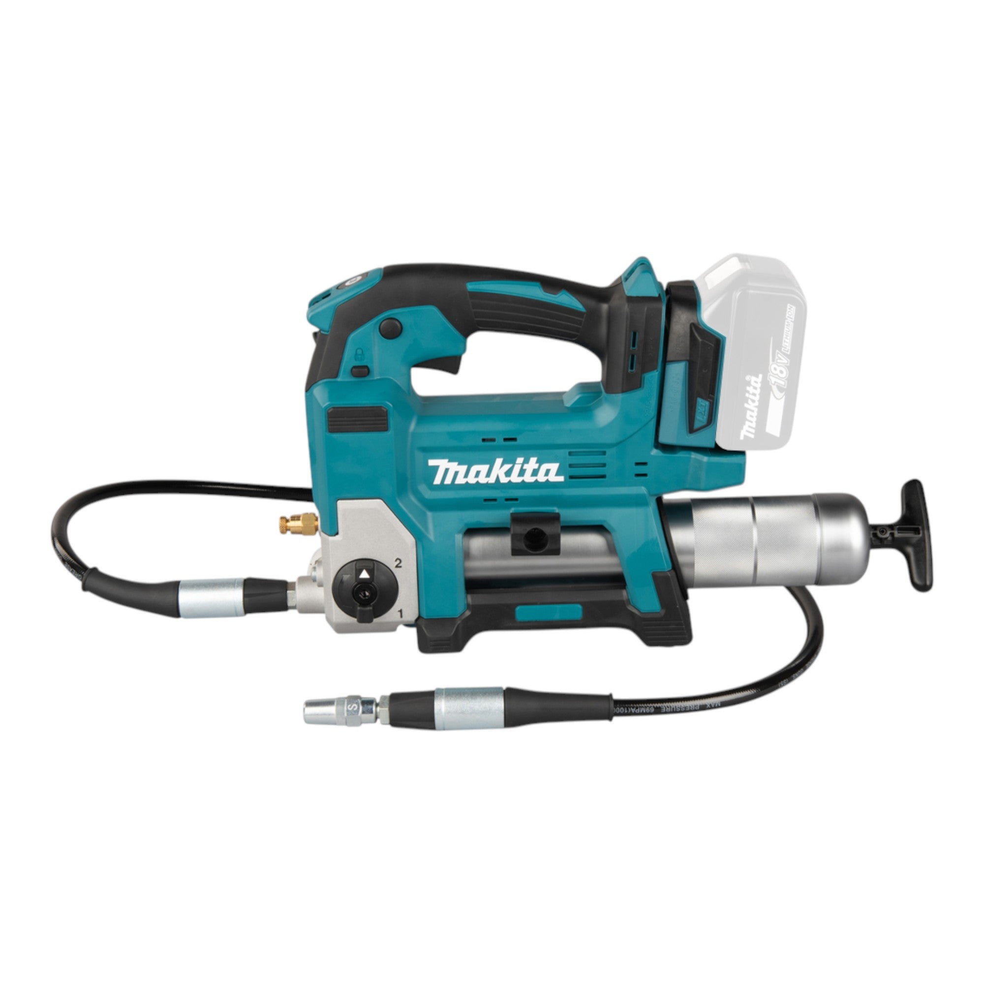 Makita DGP 180 Z Akku Fettpresse 18 V 690 bar 2x Akku 9 0 Ah Ladegeraet 1 - toolbrothers