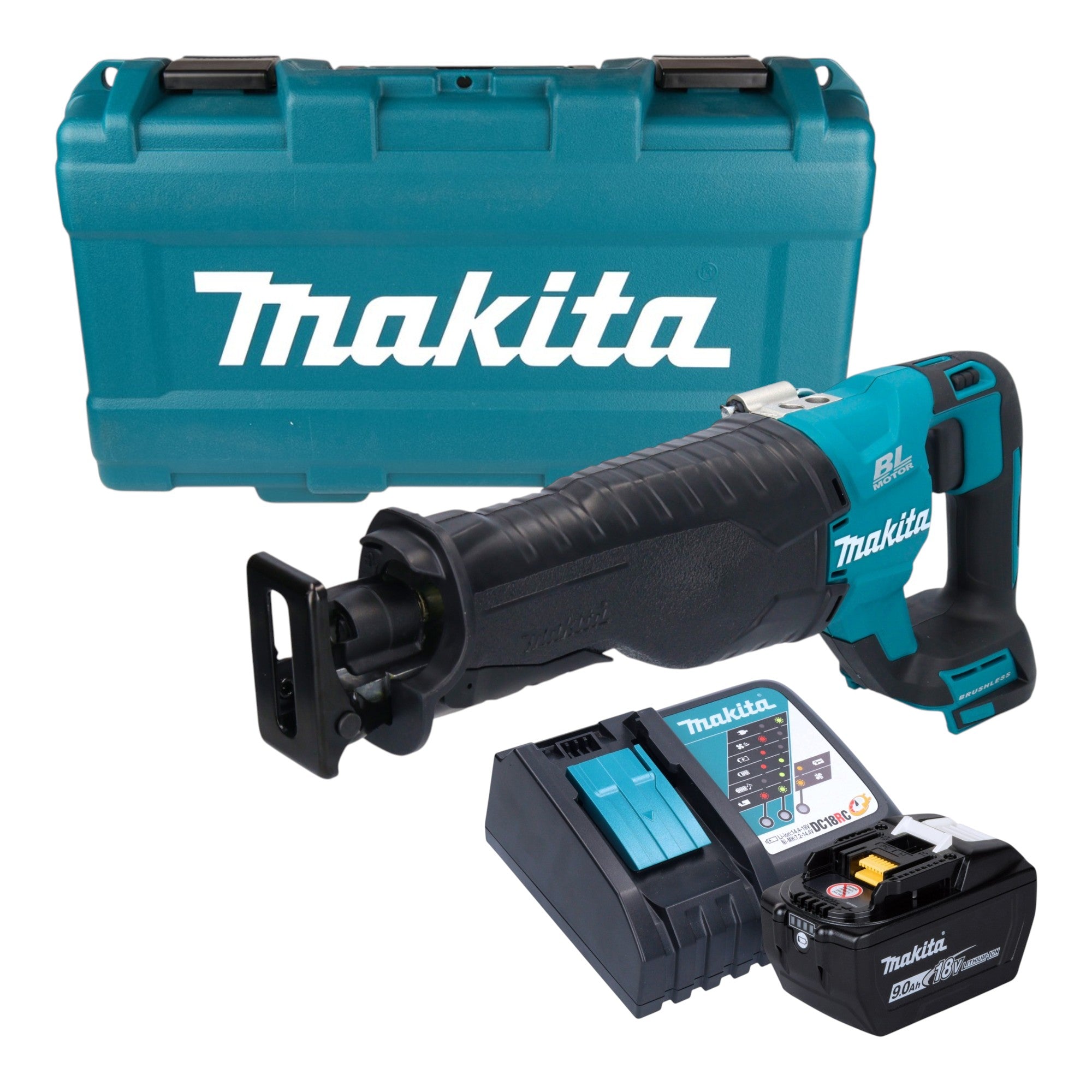 Makita DJR 187 ZK Akku Reciprosaege Saebelsaege 18 V Brushless 1x Akku 9 0 Ah Ladegeraet Koffer 0 - toolbrothers