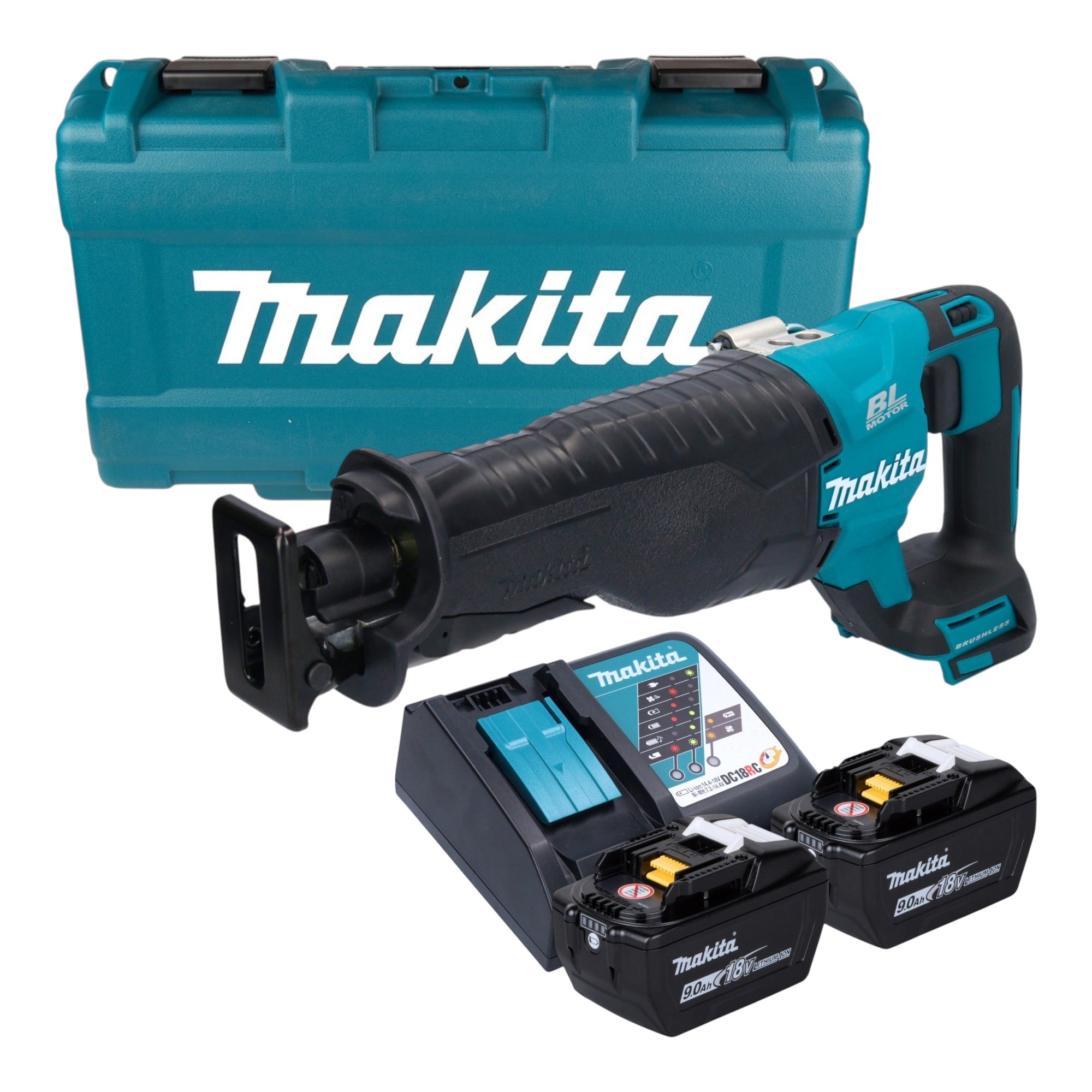 Makita DJR 187 ZK Akku Reciprosaege Saebelsaege 18 V Brushless 2x Akku 9 0 Ah Ladegeraet Koffer 0 - toolbrothers