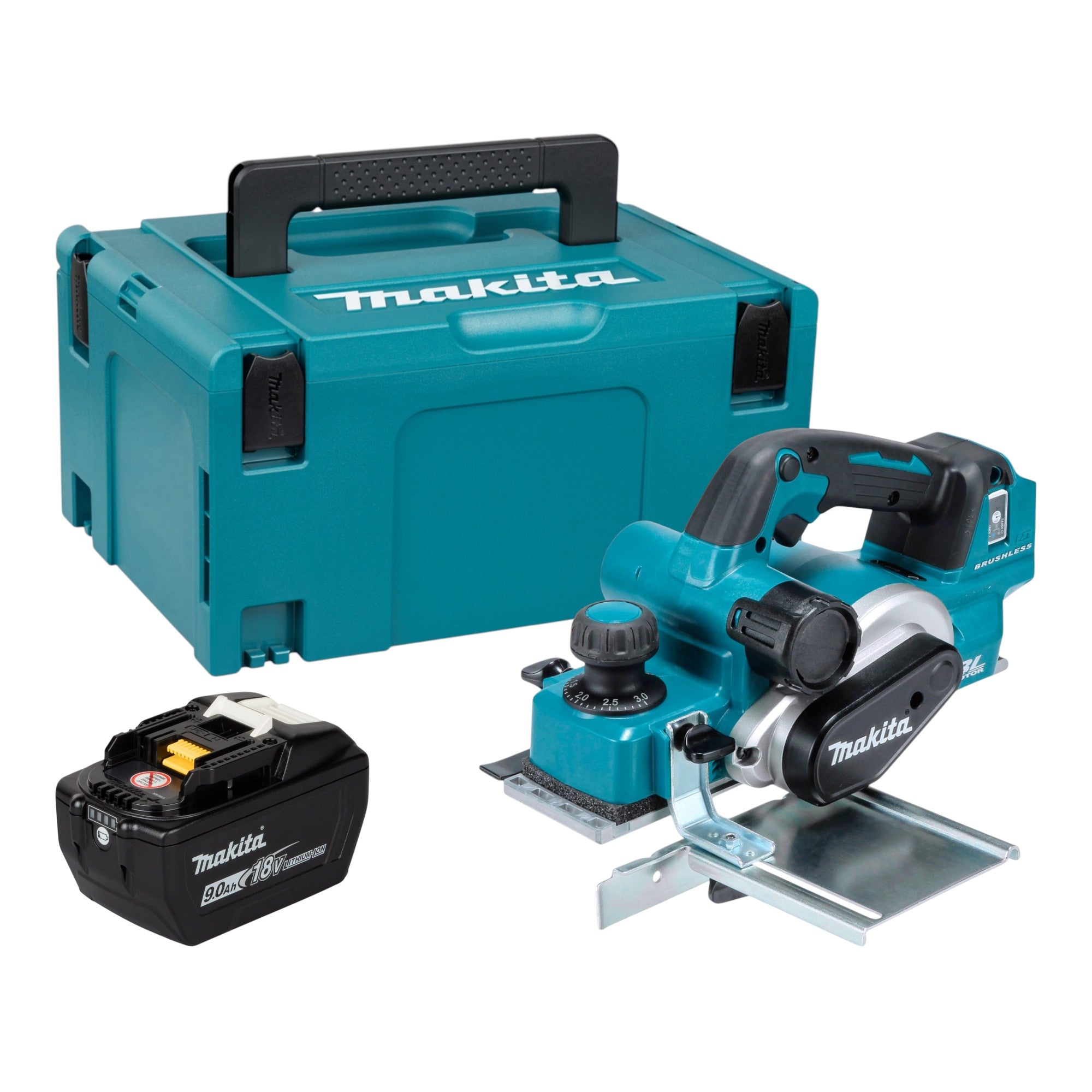 Makita DKP 181 Z Akku Hobel 18 V 82 mm Brushless 1x Akku 9 0 Ah Makpac ohne Ladegeraet 0 - toolbrothers