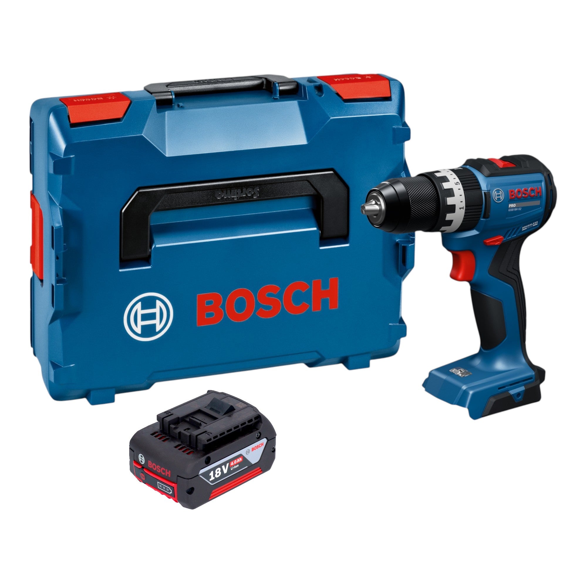 Bosch GSB 18V 52 Professional Akku Schlagbohrschrauber 18 V 70 Nm Brushless 1x Akku 4 0 Ah L Boxx ohne Ladegeraet 0 - toolbrothers