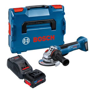 Bosch GWS 18V-10 P Professional Akku Winkelschleifer 18 V 125 mm Brushless + 1x ProCORE Akku 5,5 Ah + Ladegerät + L-Boxx