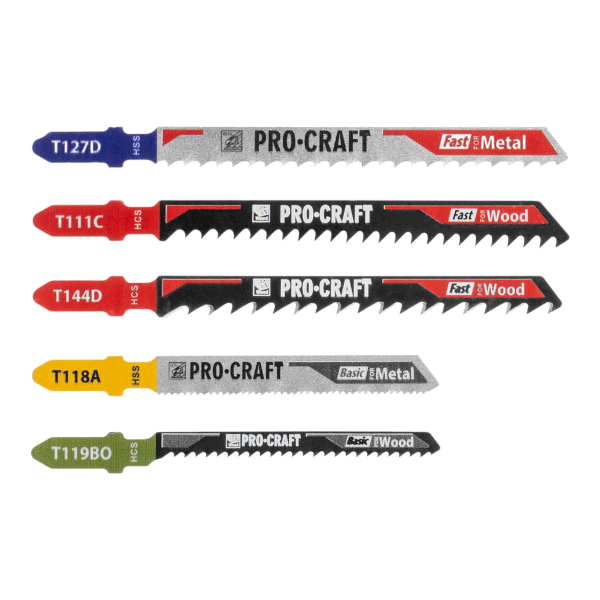 Procraft JB5 Stichsaegeblatt Set 5 tlg 1 50 mm fuer Holz und Metall 2 - toolbrothers