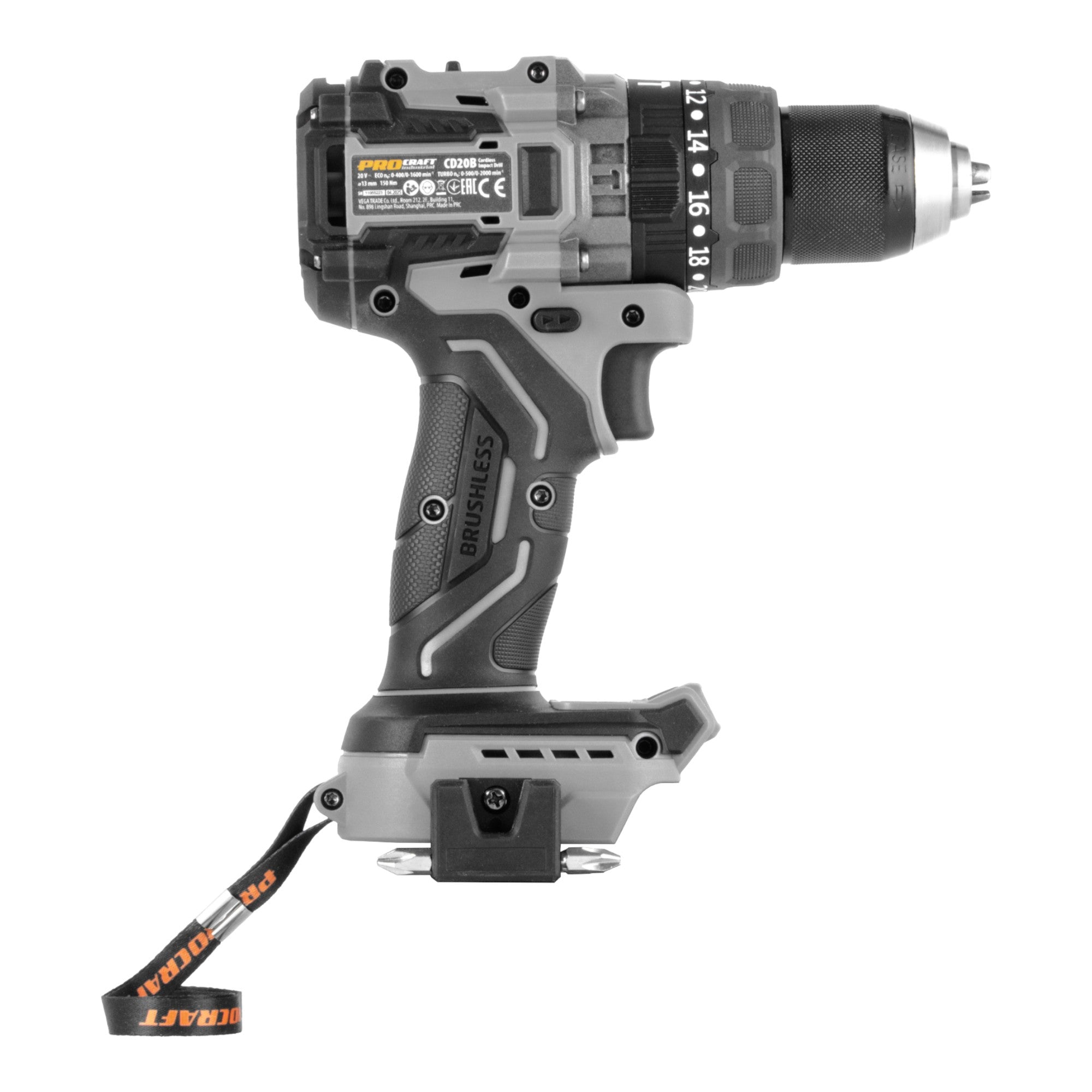 Procraft Industrial CD20B BB Akku Schlagbohrschrauber 20 V 150 Nm Brushless Solo ohne Akku ohne Ladegeraet 2 - toolbrothers