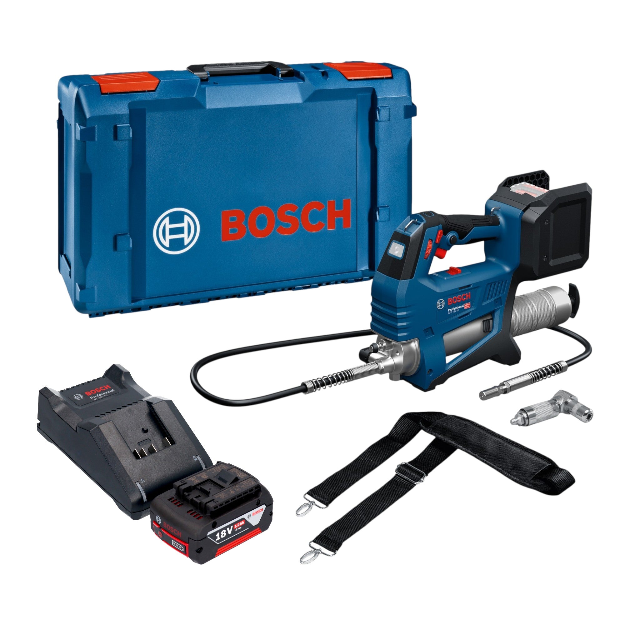 Bosch GFP 18V 10 Akku Fettpresse 18 V 10000 psi 1x Akku 5 0 Ah Ladegeraet XL Boxx 0 - toolbrothers