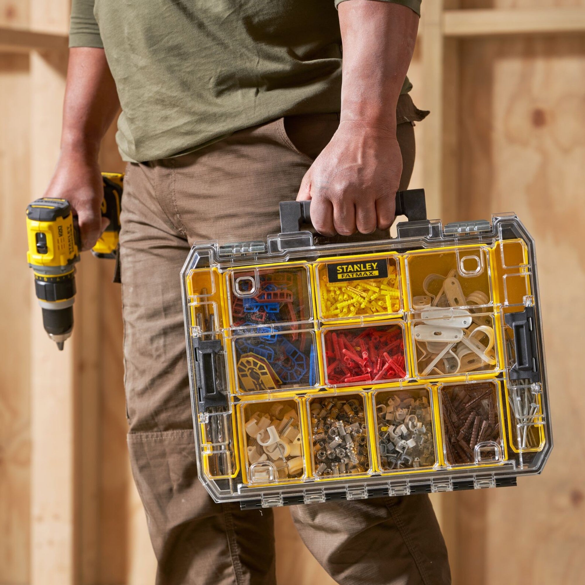 STANLEY FATMAX PRO STACK Organizer FMST82967 1 Mobile Werkstatt 440 x 337 x 119 mm 10 Faecher 3 - toolbrothers
