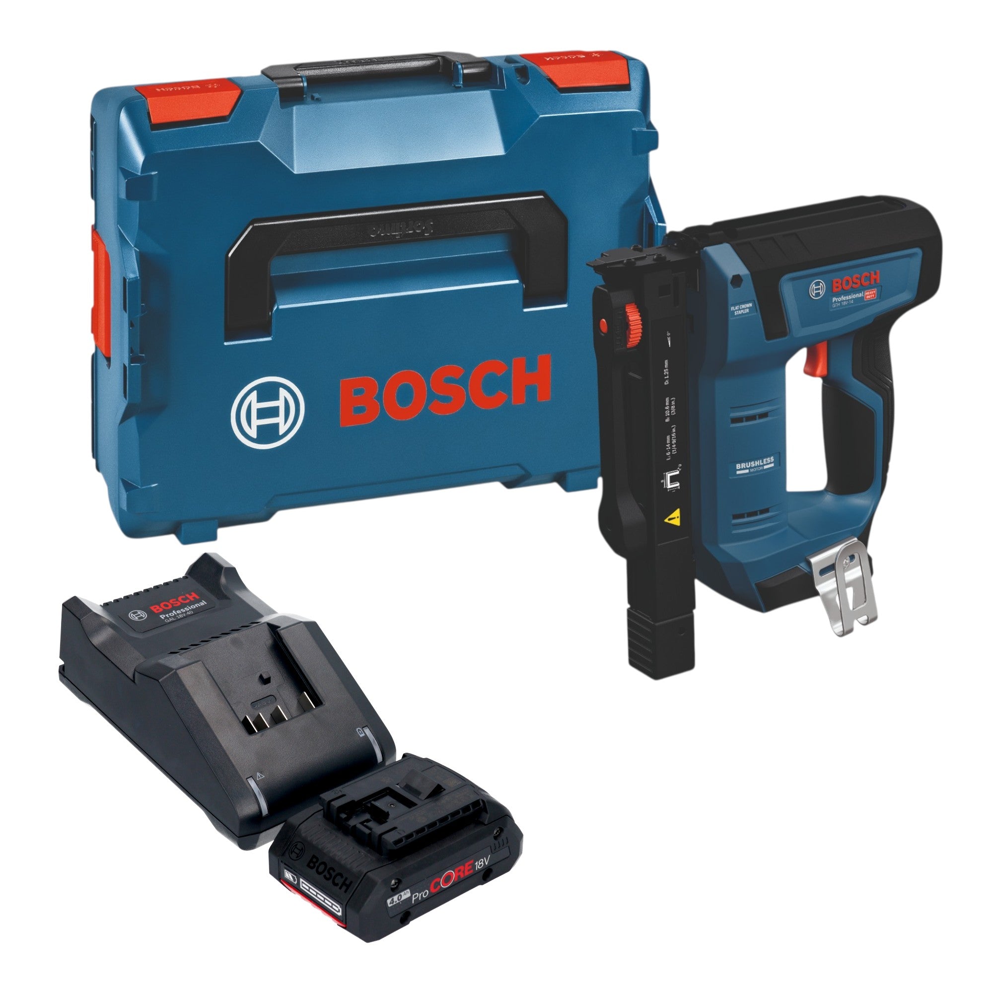 Bosch GTH 18V 14 Akku Holzklammerer 18 V 10 6 x 6 14 mm Brushless 1x ProCORE Akku 4 0 Ah Ladegeraet L Boxx 0 - toolbrothers
