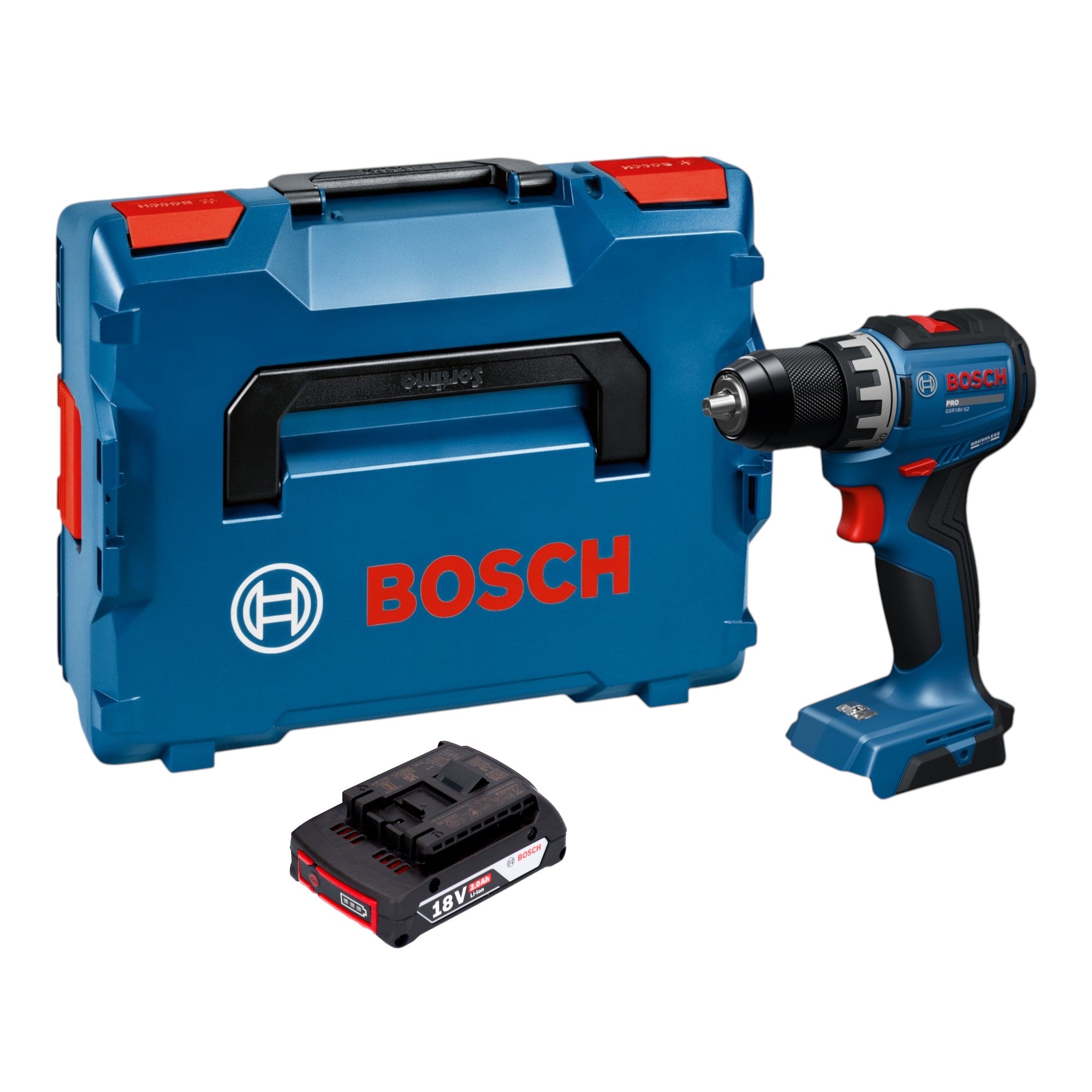 Bosch GSR 18V 52 Professional Akku Bohrschrauber 18 V 70 Nm Brushless 1x Akku 2 0 Ah L Boxx ohne Ladegeraet 0 - toolbrothers