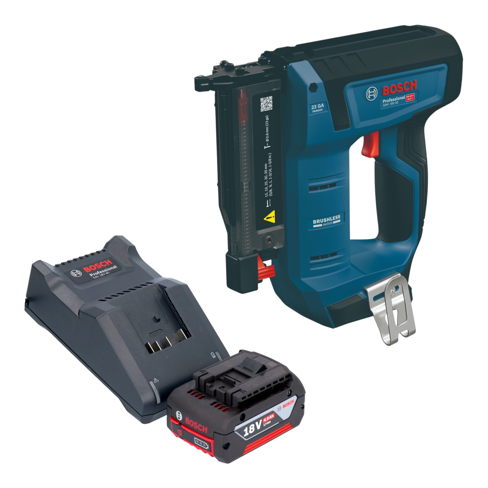 Bosch GNH 18V 35 Akku Holznagler 18 V 0 6 x 15 35 mm Brushless 1x Akku 4 0 Ah Ladegeraet 0 - toolbrothers