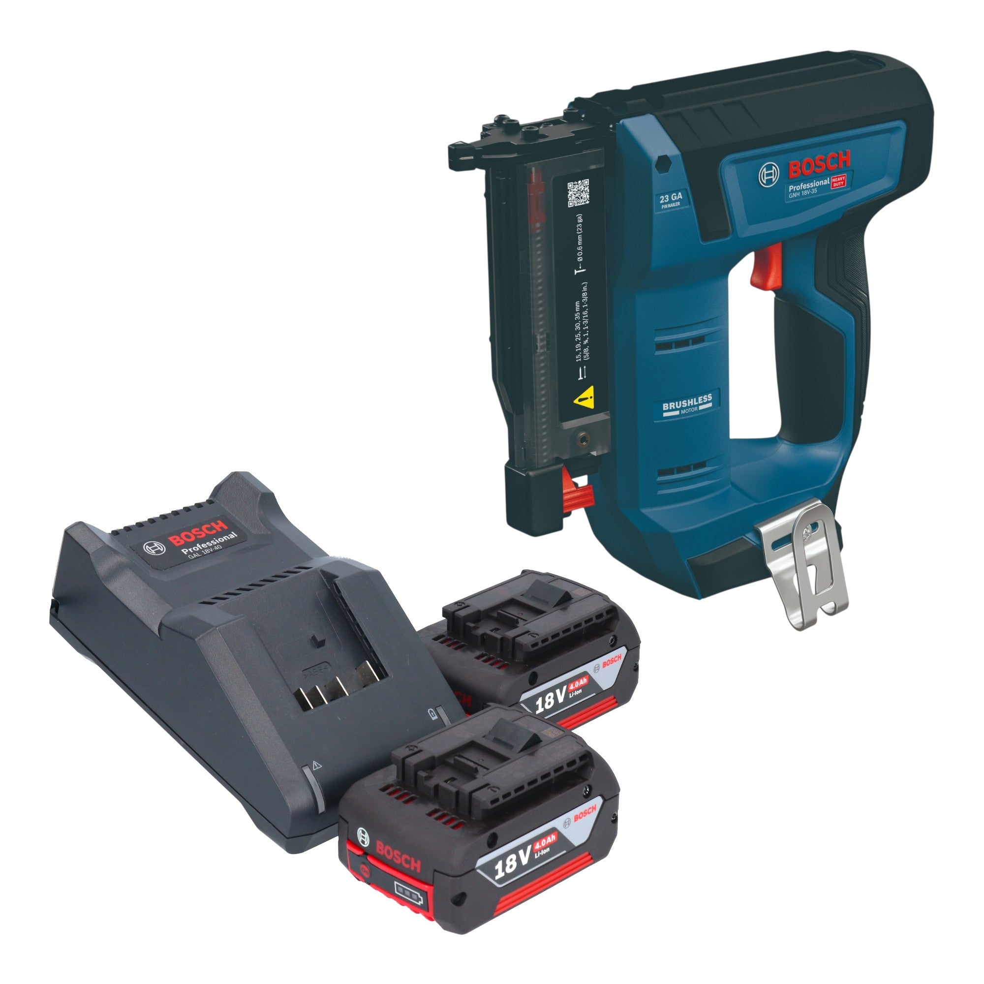 Bosch GNH 18V 35 Akku Holznagler 18 V 0 6 x 15 35 mm Brushless 2x Akku 4 0 Ah Ladegeraet 0 - toolbrothers