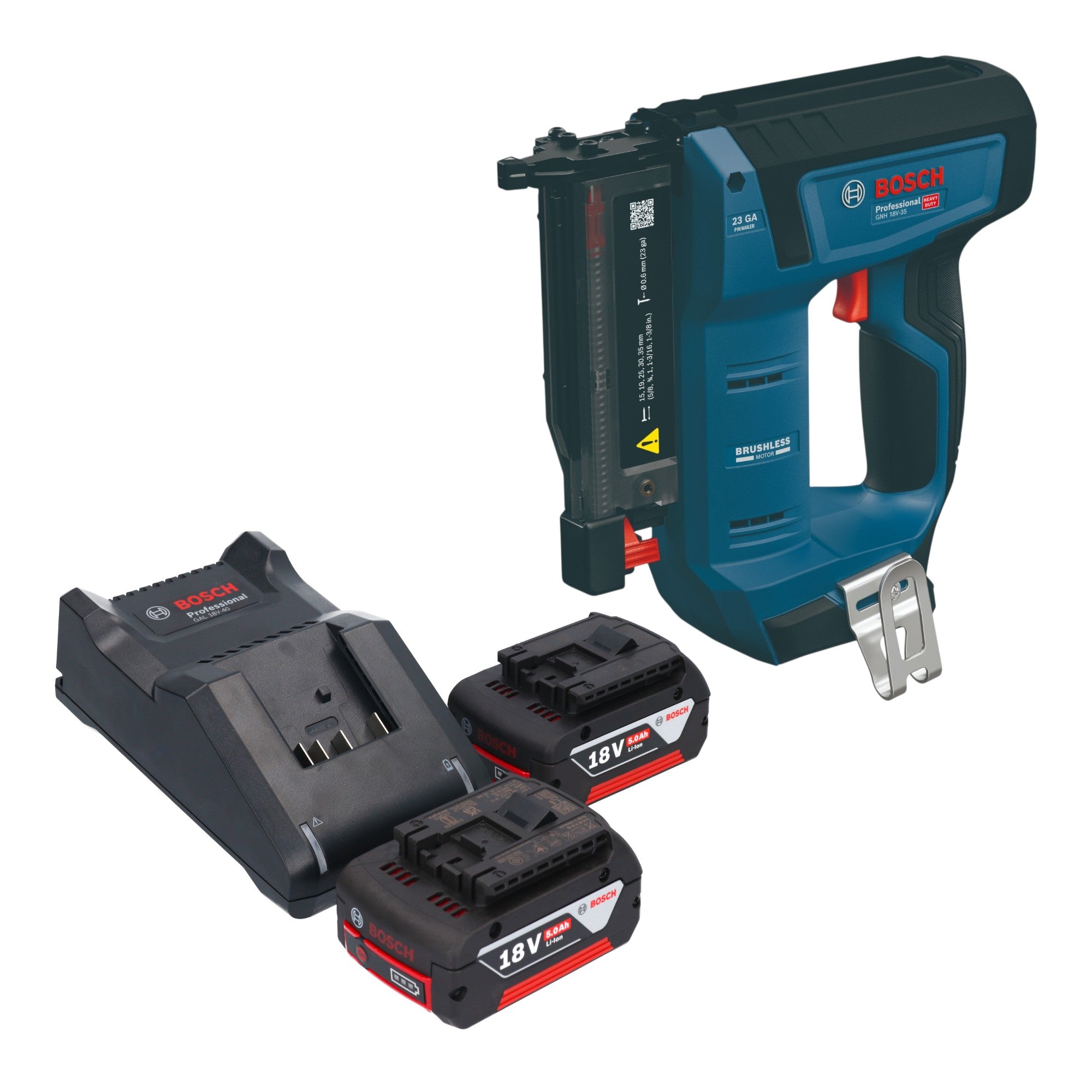 Bosch GNH 18V 35 Akku Holznagler 18 V 0 6 x 15 35 mm Brushless 2x Akku 5 0 Ah Ladegeraet 0 - toolbrothers