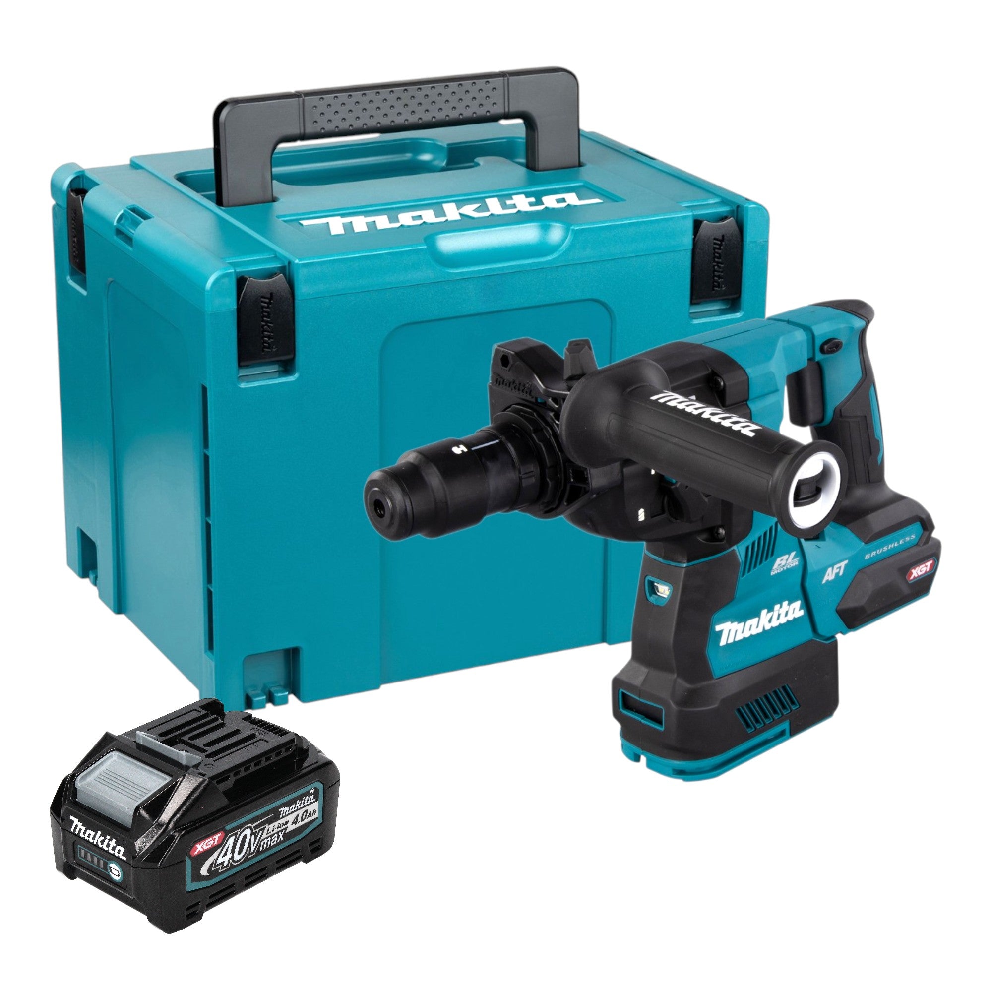 Makita HR 002 GM101 Akku Bohrhammer 40 V max 2 9 J SDS plus Brushless 1x Akku 4 0 Ah Makpac ohne Ladegeraet 0 - toolbrothers