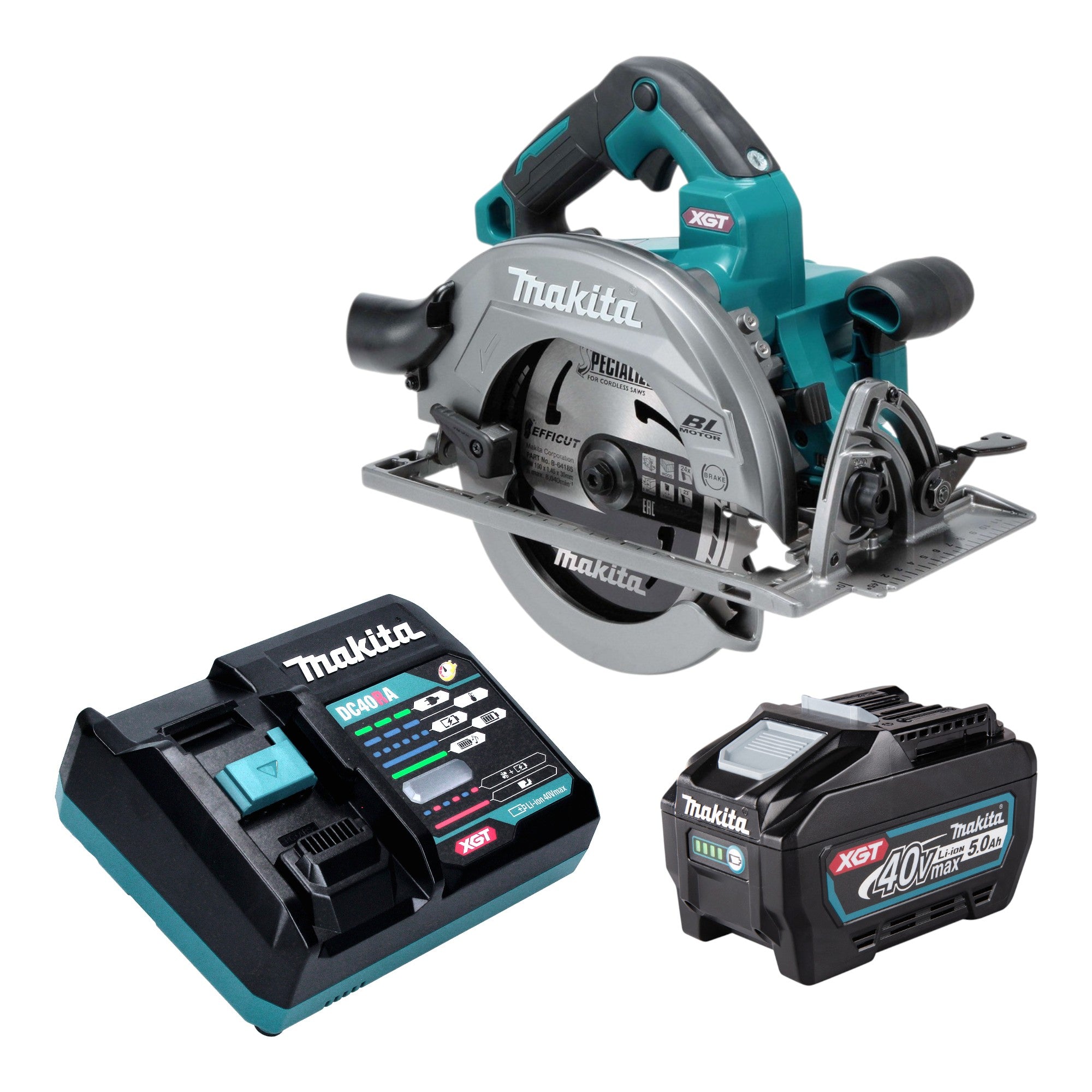 Makita HS 003 GT101 Akku Handkreissaege 40 V max 190 mm Brushless 1x Akku 5 0 Ah Ladegeraet 0 - toolbrothers