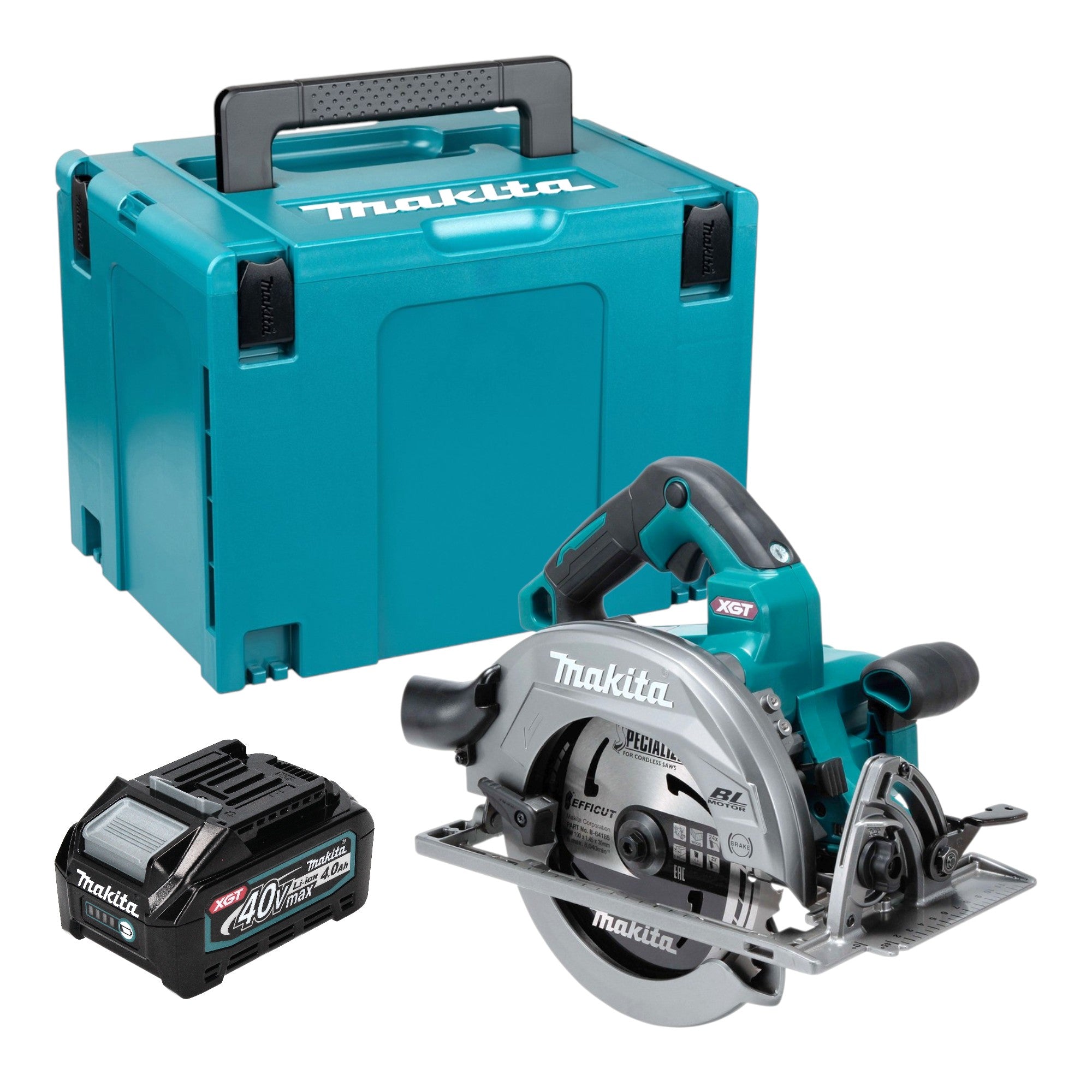 Makita HS 003 GM101 Akku Handkreissaege 40 V max 190 mm Brushless 1x Akku 4 0 Ah Makpac ohne Ladegeraet 0 - toolbrothers