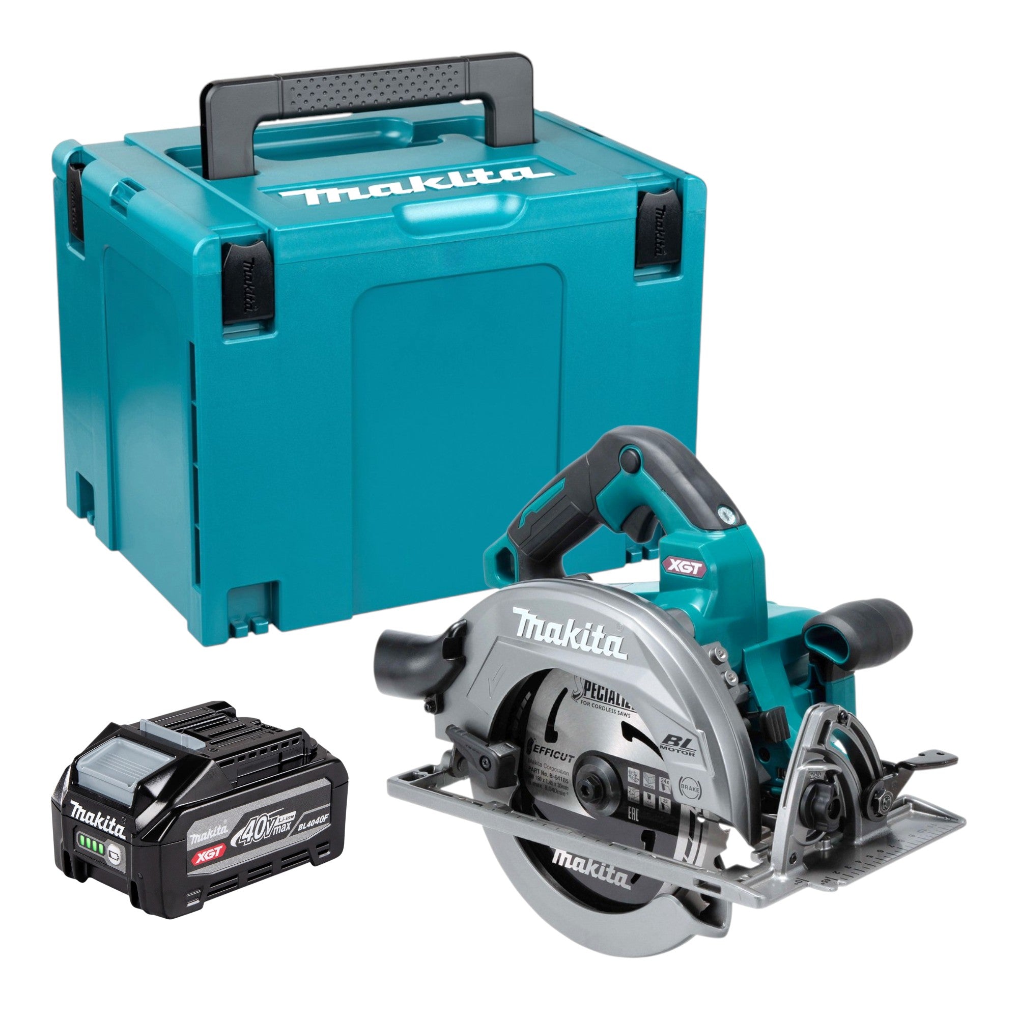 Makita HS 003 GU101 Akku Handkreissaege 40 V max 190 mm Brushless 1x Akku 4 0 Ah Makpac ohne Ladegeraet 0 - toolbrothers