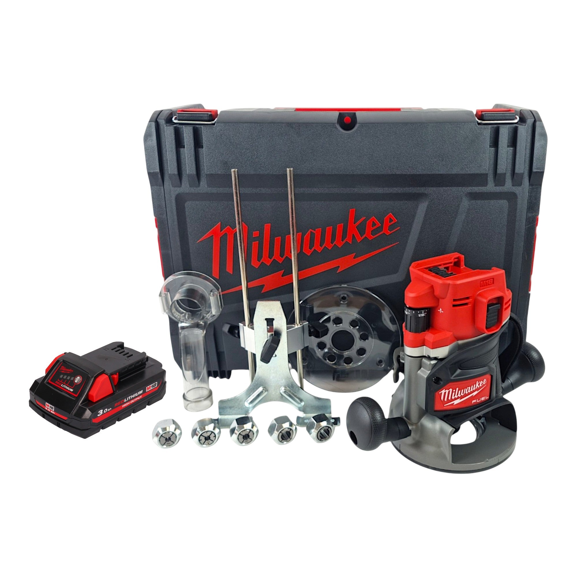 Milwaukee M18 FR12 301X Akku Oberfraese 18 V 6 0 mm 1 2 Brushless 1x Akku 3 0 Ah HD Box ohne Ladegeraet 0 - toolbrothers