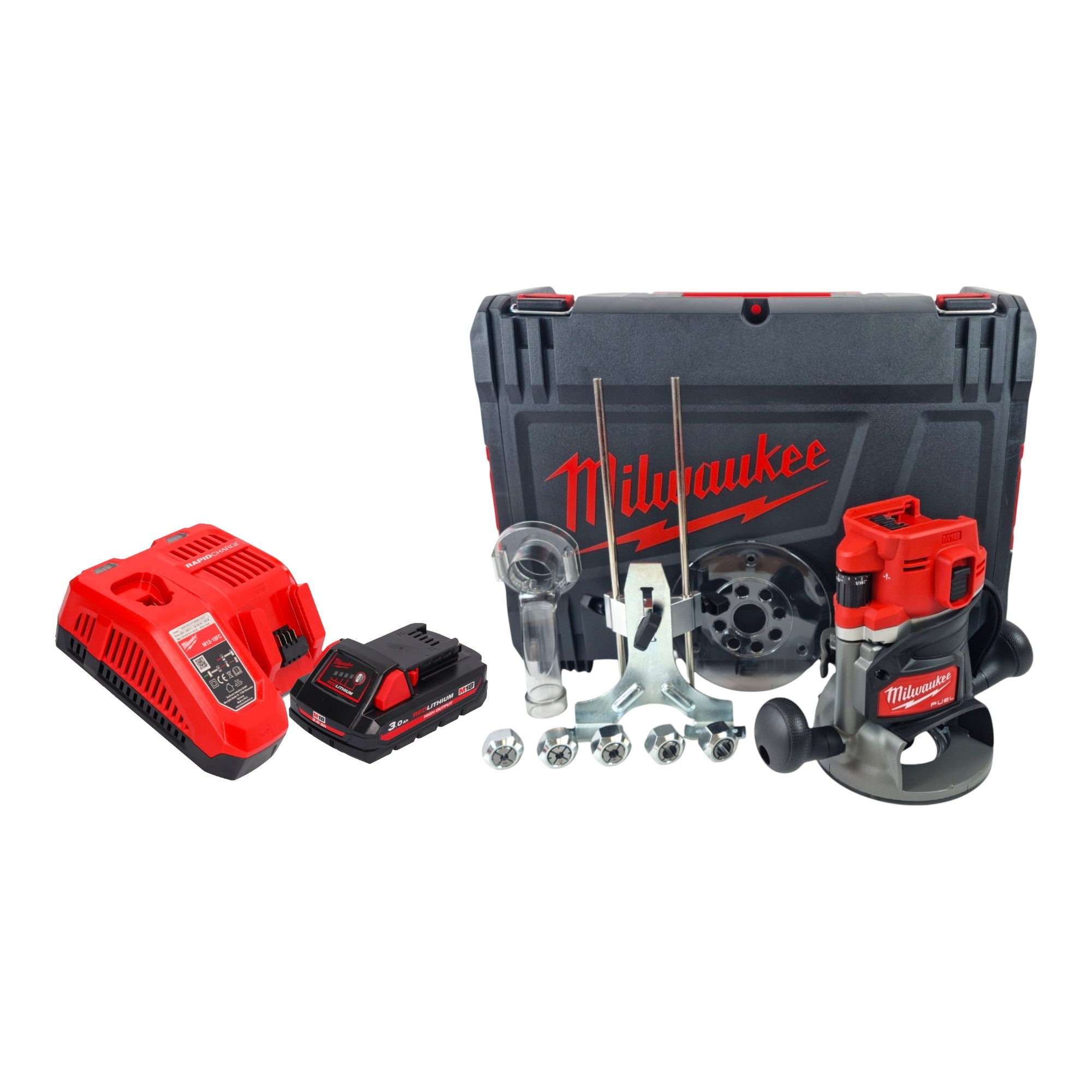Milwaukee M18 FR12 301X Akku Oberfraese 18 V 6 0 mm 1 2 Brushless 1x Akku 3 0 Ah Ladegeraet HD Box 0 - toolbrothers