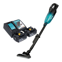 Makita DCL 284 FRT2B Akku Staubsauger 18 V 0 73 l Schwarz Brushless 2x Akku 5 0 Ah Ladegeraet 0 - toolbrothers
