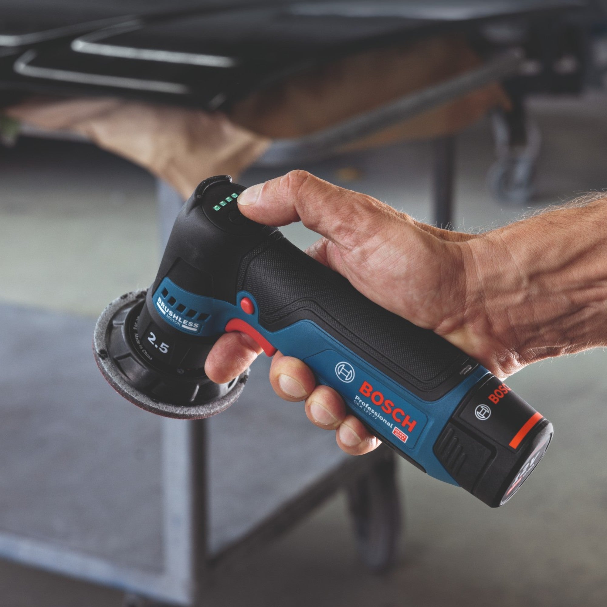 Bosch GEX 12V 77 Akku Exzenterschleifer 12 V 77 mm Brushless 1x Akku 2 0 Ah ohne Ladegeraet 4 - toolbrothers