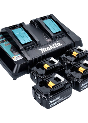 Makita Power Source Kit 18 V mit 4x BL 1860 B Akku 6,0 Ah + DC 18 RD Doppellladegerät ( 199485-6 ) - Toolbrothers