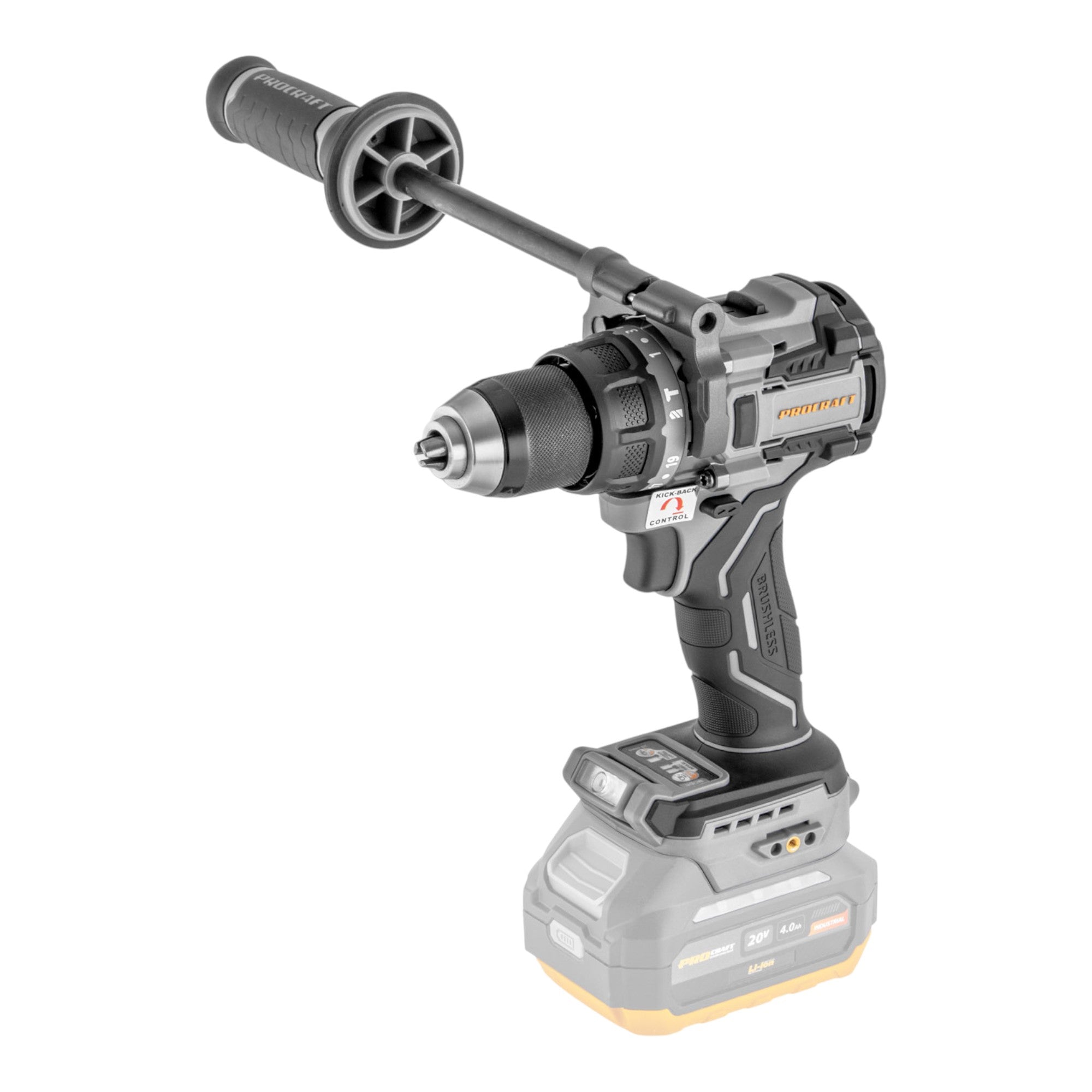 ProCraft Industrial CD20C BB Akku Schlagbohrschrauber 20 V 120 Nm Brushless 1x Akku 4 0 Ah RHINO Toolcase ohne Ladegeraet 1 - toolbrothers