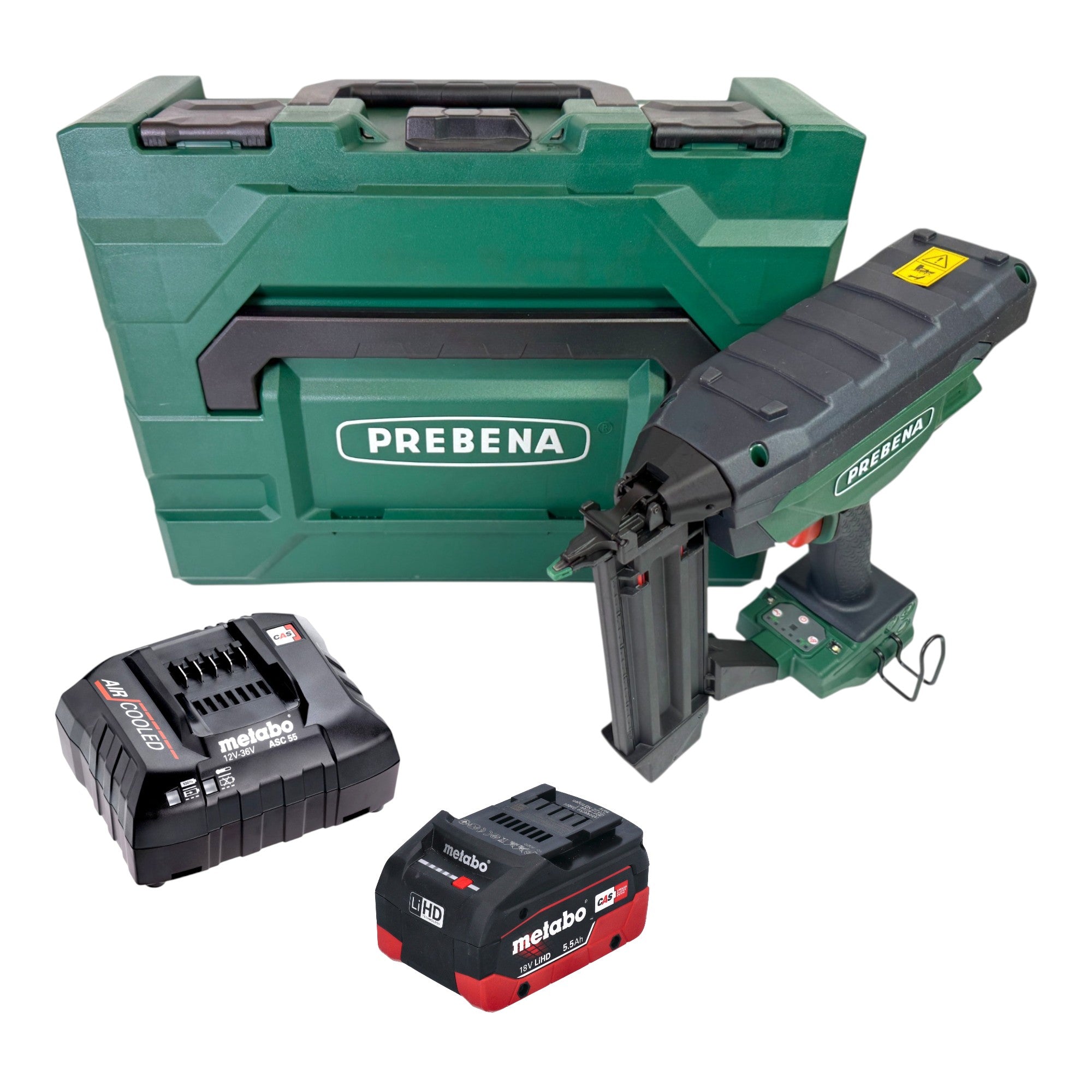 Prebena PKT 3 J55 Akku Nagler 18 V 16 55 mm CAS 1x LiHD Akku 5 5 Ah Ladegeraet 0 - toolbrothers