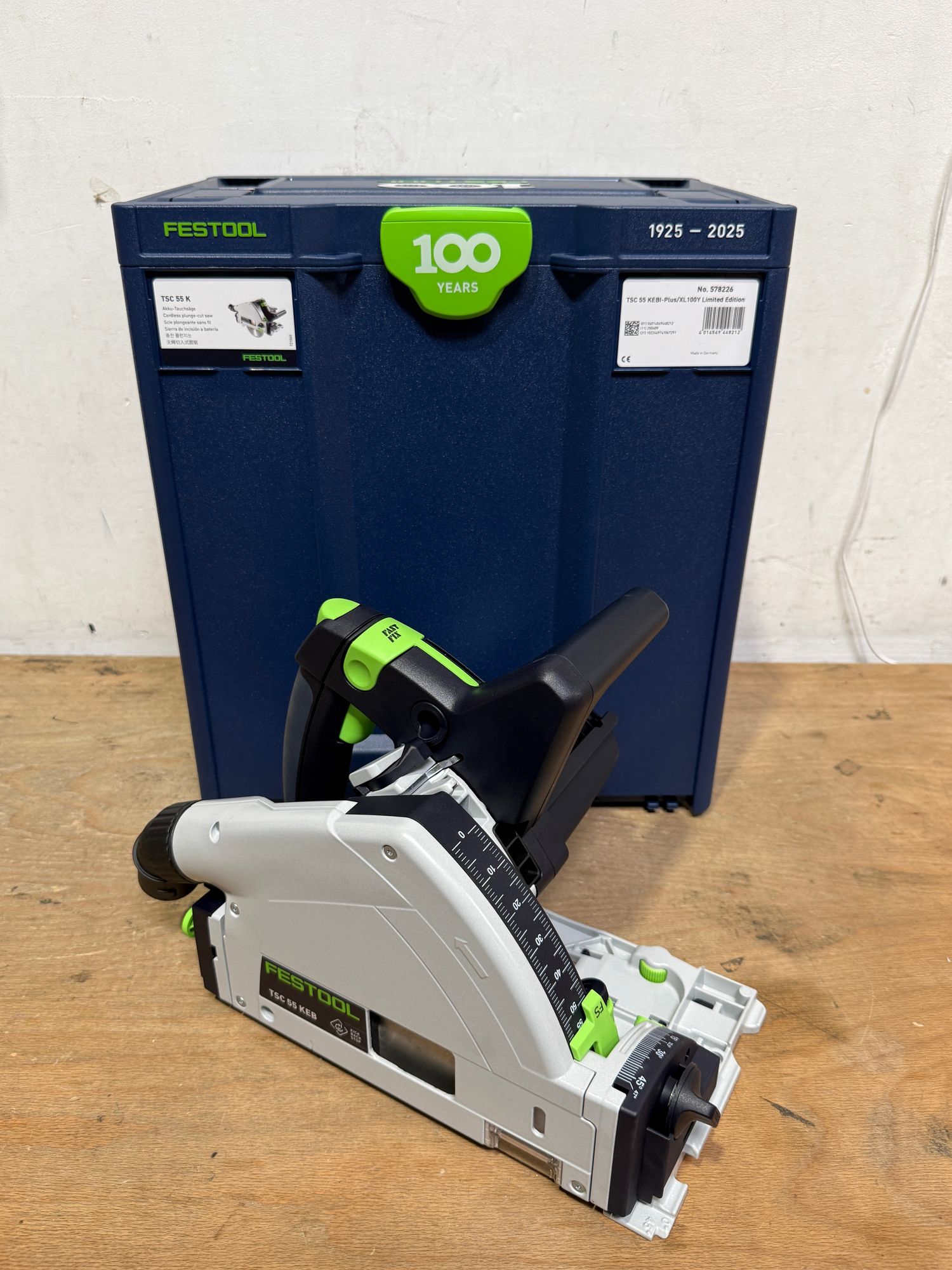Festool TSC 55 KEB Basic 100Y Limited Edition Akku Tauchsaege 18 36 V 2x 18 V 160 mm Brushless 578223 Systainer ohne Akku ohne Ladegeraet Unvollstaendig 0 - toolbrothers
