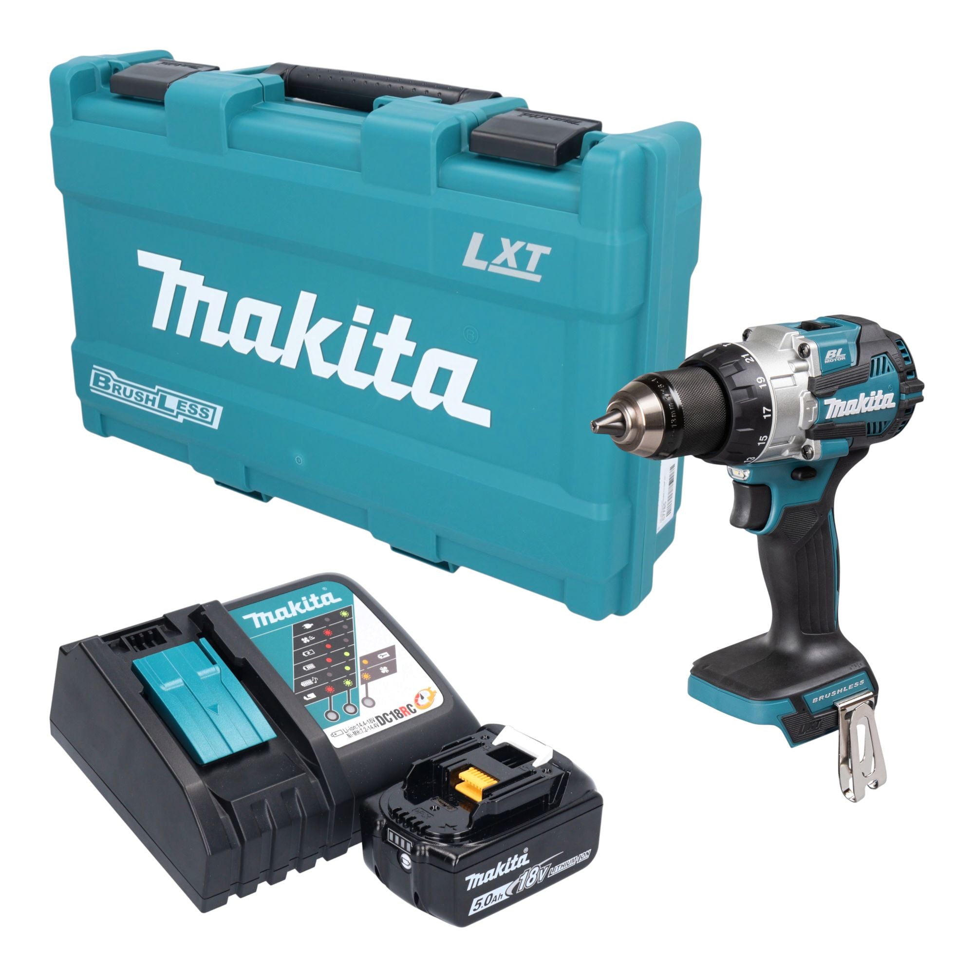 Makita DHP 489 RT1K Akku Schlagbohrschrauber 18 V 73 Nm Brushless 1x Akku 5 0 Ah Ladegeraet Koffer 0 - toolbrothers
