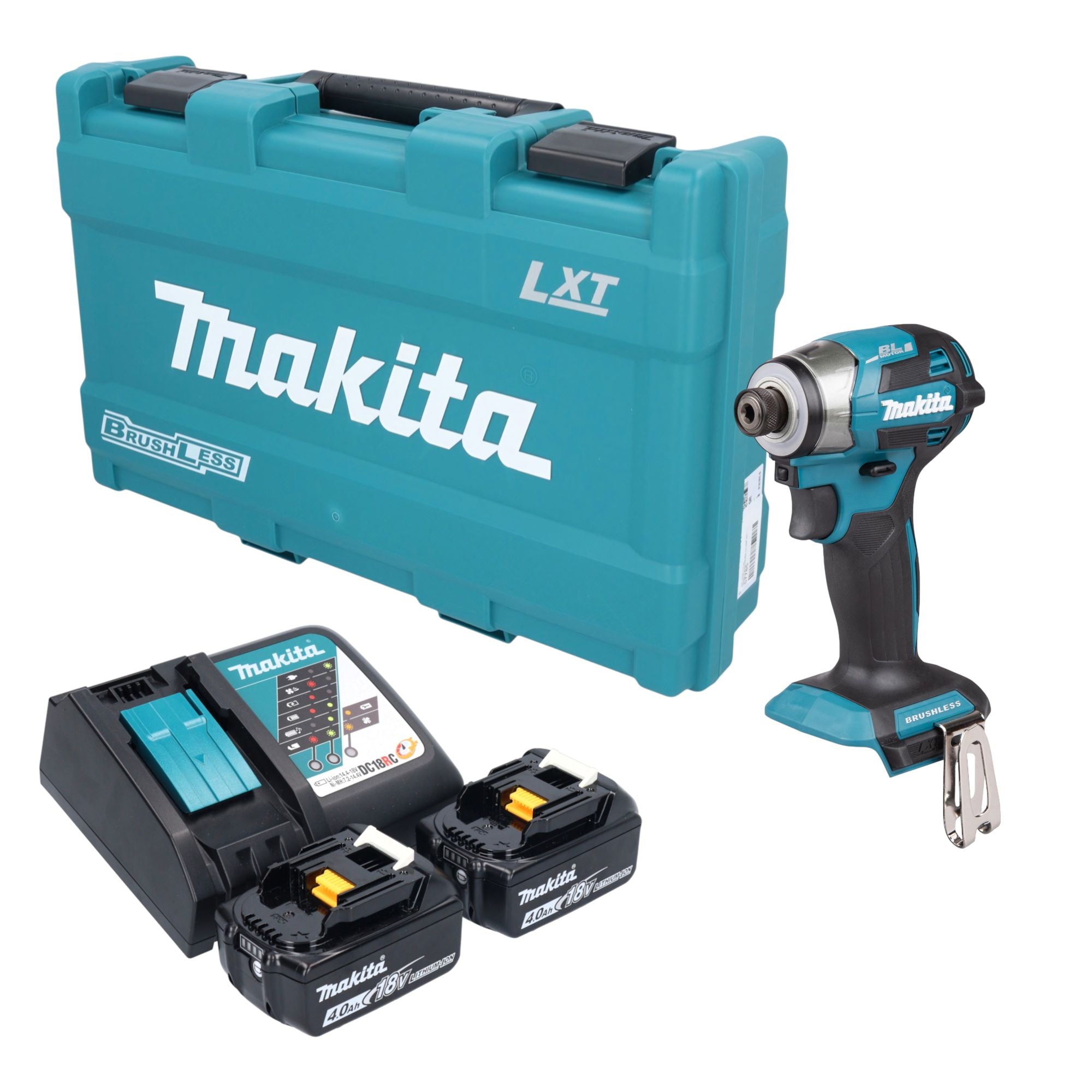Makita DTD 173 RMK Akku Schlagschrauber 18 V 180 Nm 1 4 Brushless 2x Akku 4 0 Ah Ladegeraet Koffer 0 - toolbrothers
