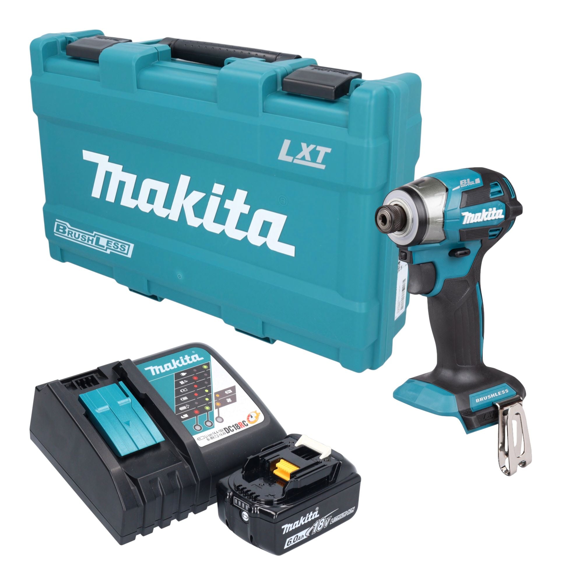 Makita DTD 173 RG1K Akku Schlagschrauber 18 V 180 Nm 1 4 Brushless 1x Akku 6 0 Ah Ladegeraet Koffer 0 - toolbrothers