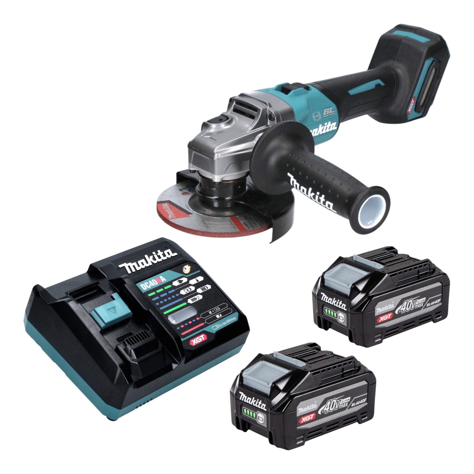 Makita GA 005 GU201 Akku Winkelschleifer 40 V max 125 mm Brushless XGT 2x Akku 4 0 Ah Ladegeraet 0 - toolbrothers