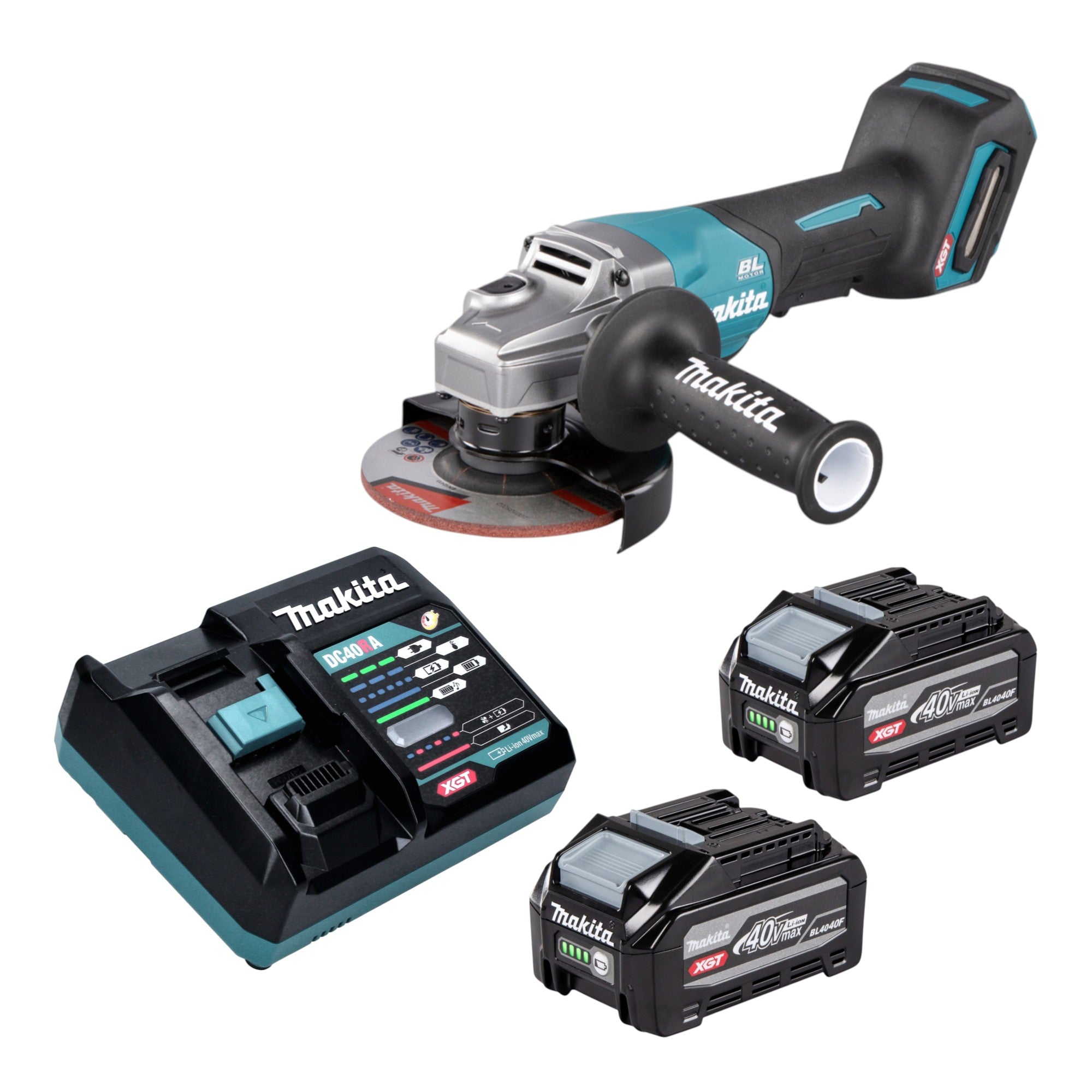 Makita GA 016 GU201 Akku Winkelschleifer 40 V max 125 mm Brushless 2x Akku 4 0 Ah Ladegeraet 0 - toolbrothers