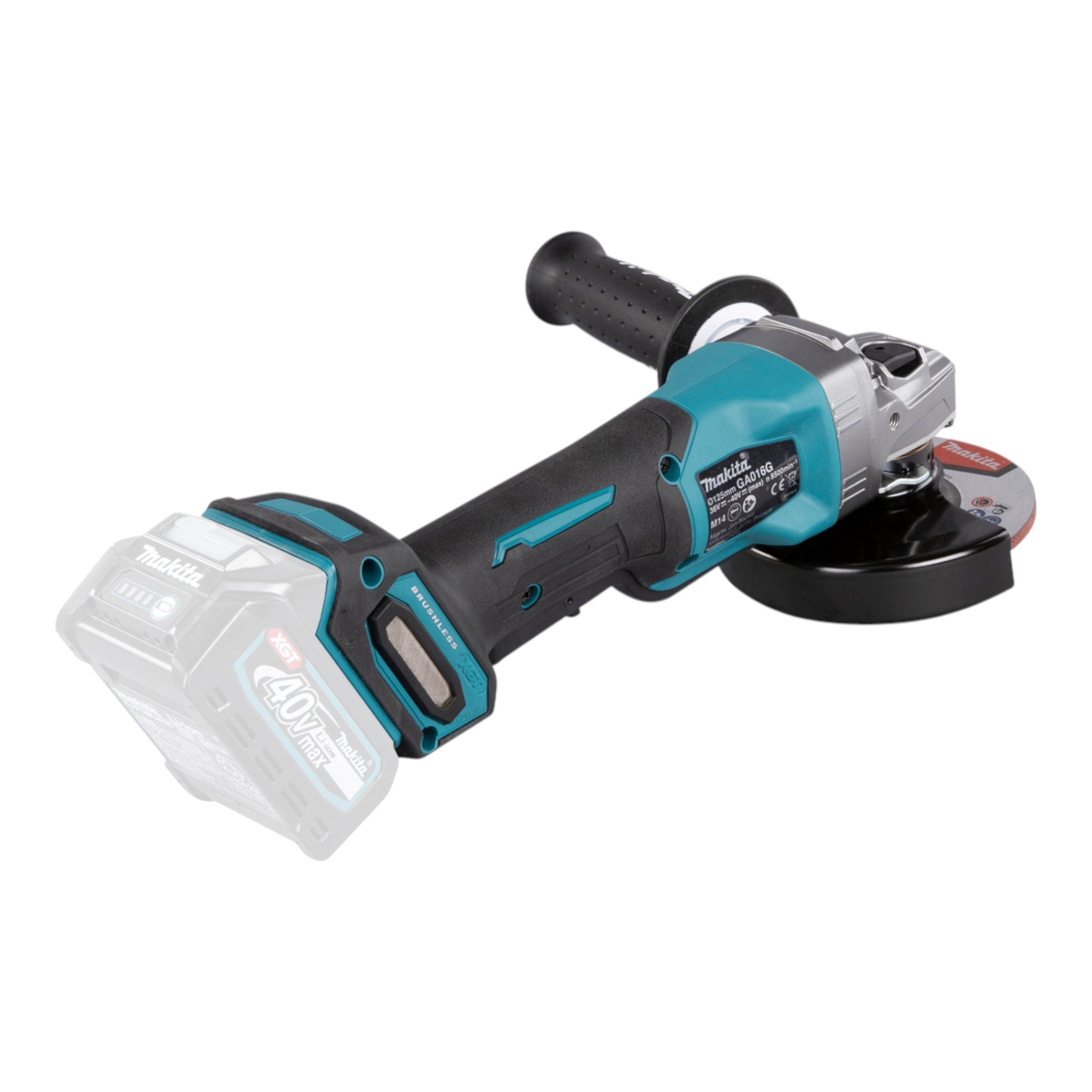 Makita GA 016 GU201 Akku Winkelschleifer 40 V max 125 mm Brushless 2x Akku 4 0 Ah Ladegeraet 2 - toolbrothers