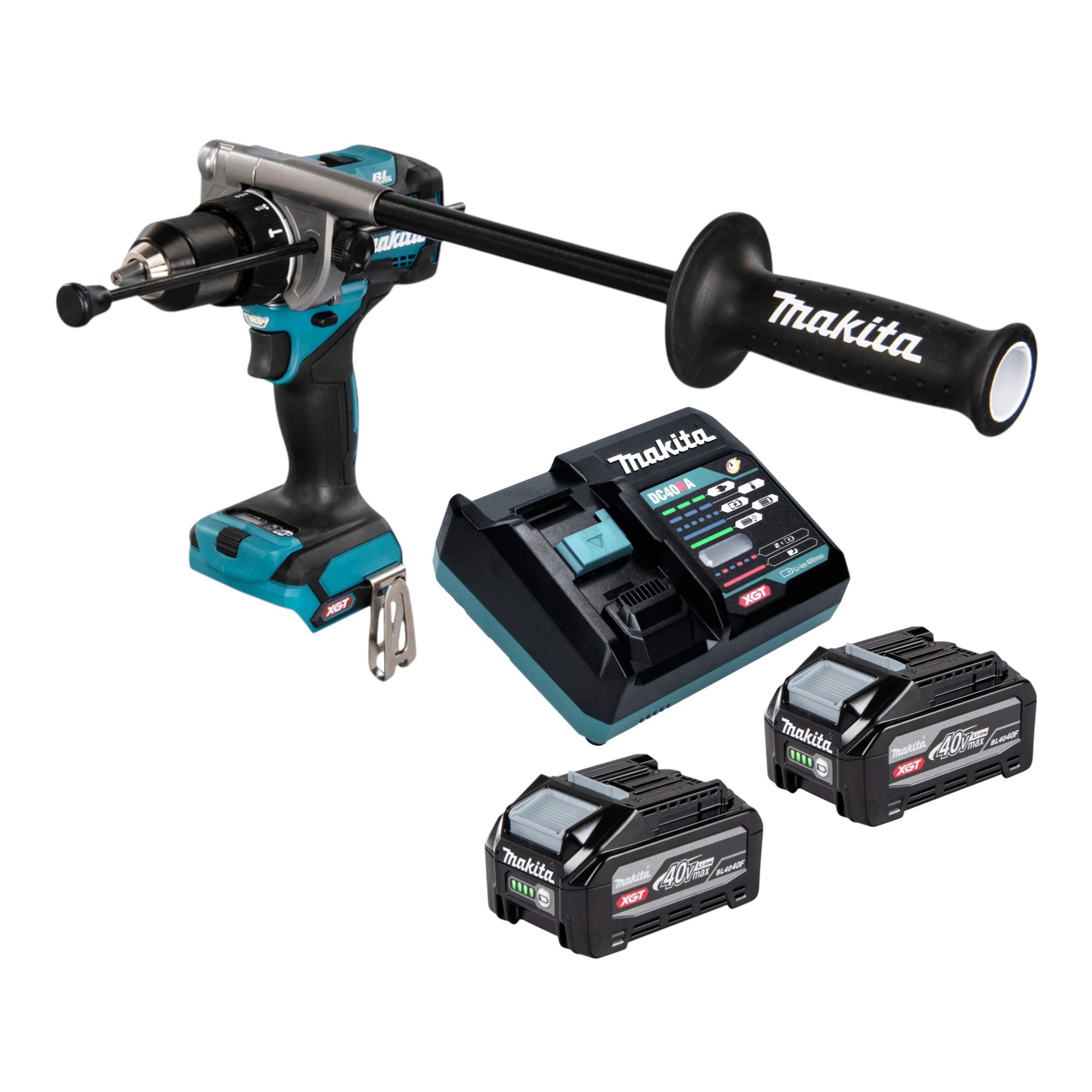 Makita HP 001 GU201 Akku Schlagbohrschrauber 40 V max 140 Nm Brushless 2x Akku 4 0 Ah Ladegeraet 0 - toolbrothers