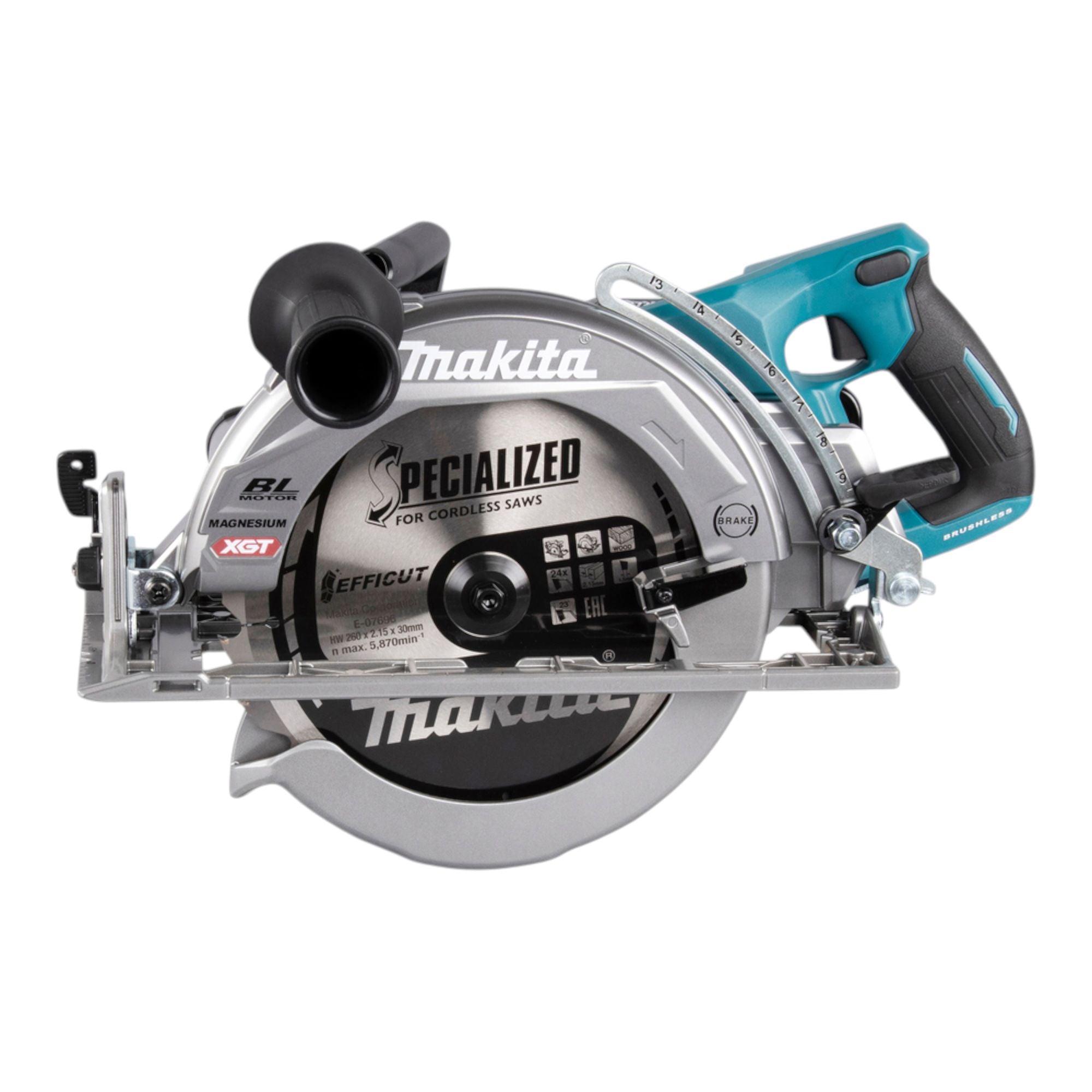 Makita RS 002 GU201 Akku Handkreissaege 40 V max 260 mm Brushless 2x Akku 4 0 Ah Ladegeraet 1 - toolbrothers