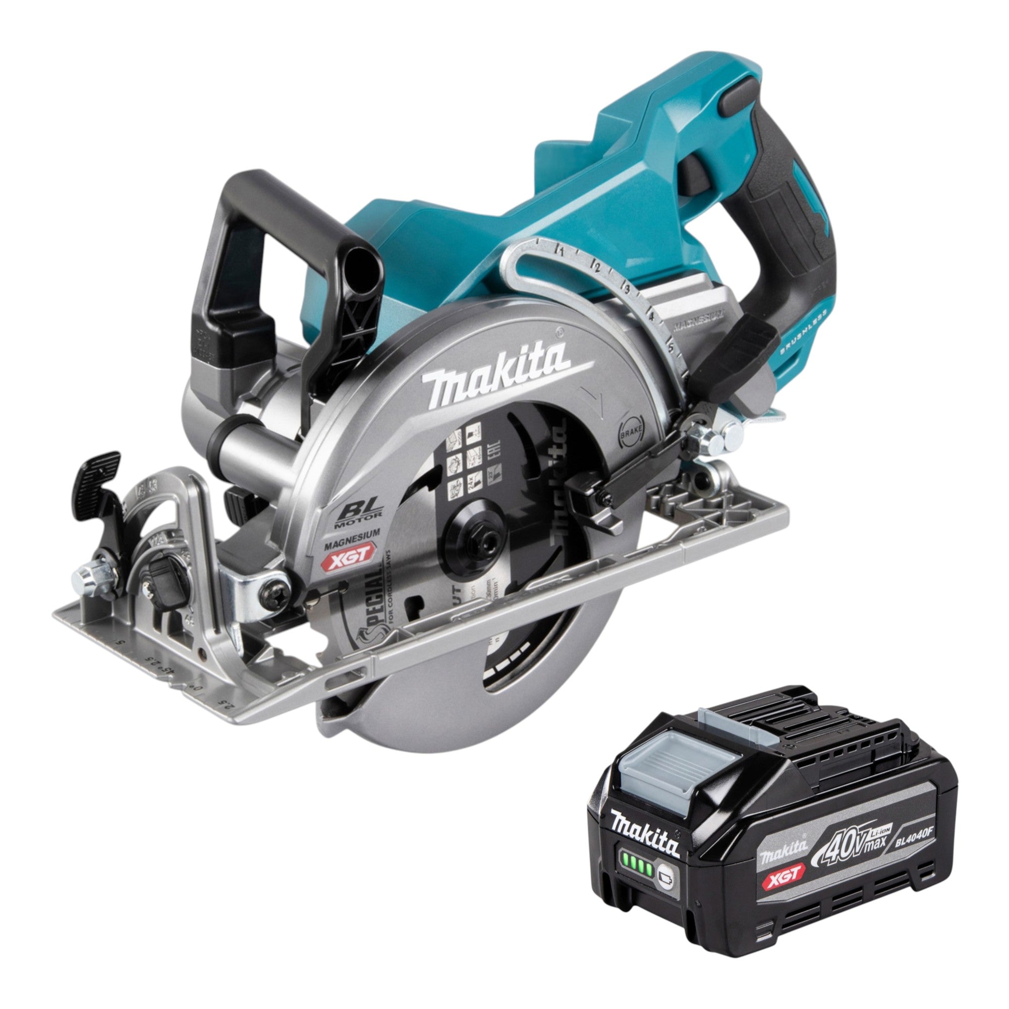 Makita RS 001 GU1 Akku Handkreissaege 40 V max 185 mm Brushless 1x Akku 4 0 Ah ohne Ladegeraet 0 - toolbrothers