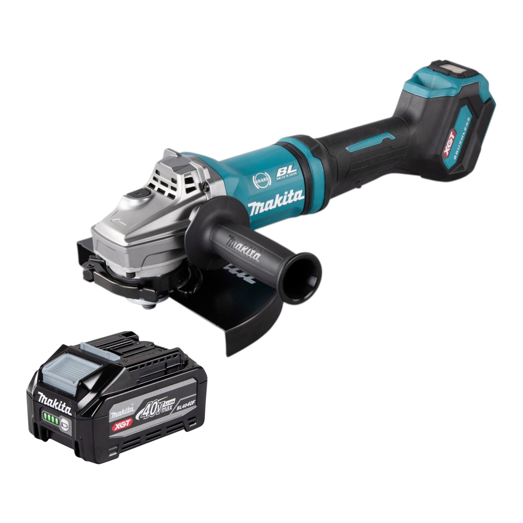 Makita GA 038 GU1 Akku Winkelschleifer 40 V max 230 mm Brushless 1x Akku 4 0 Ah ohne Ladegeraet 0 - toolbrothers