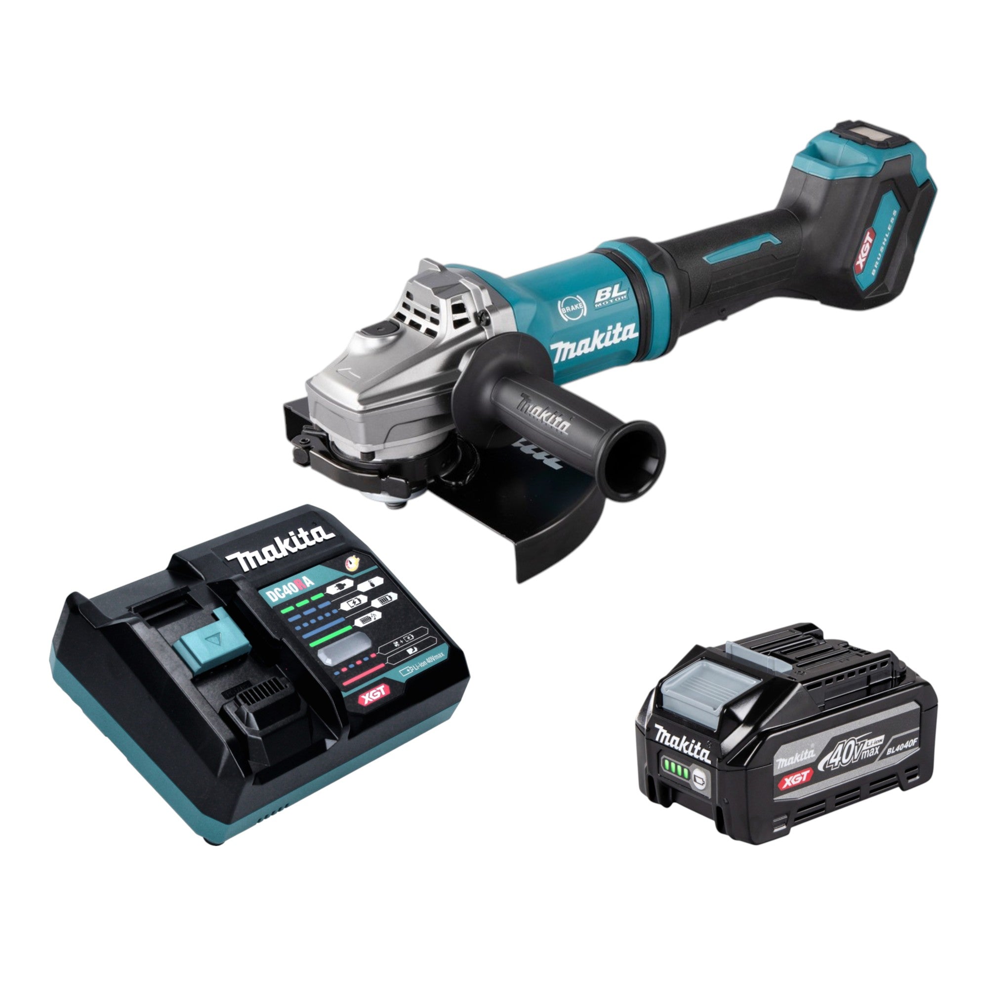 Makita GA 038 GU101 Akku Winkelschleifer 40 V max 230 mm Brushless 1x Akku 4 0 Ah Ladegeraet 0 - toolbrothers