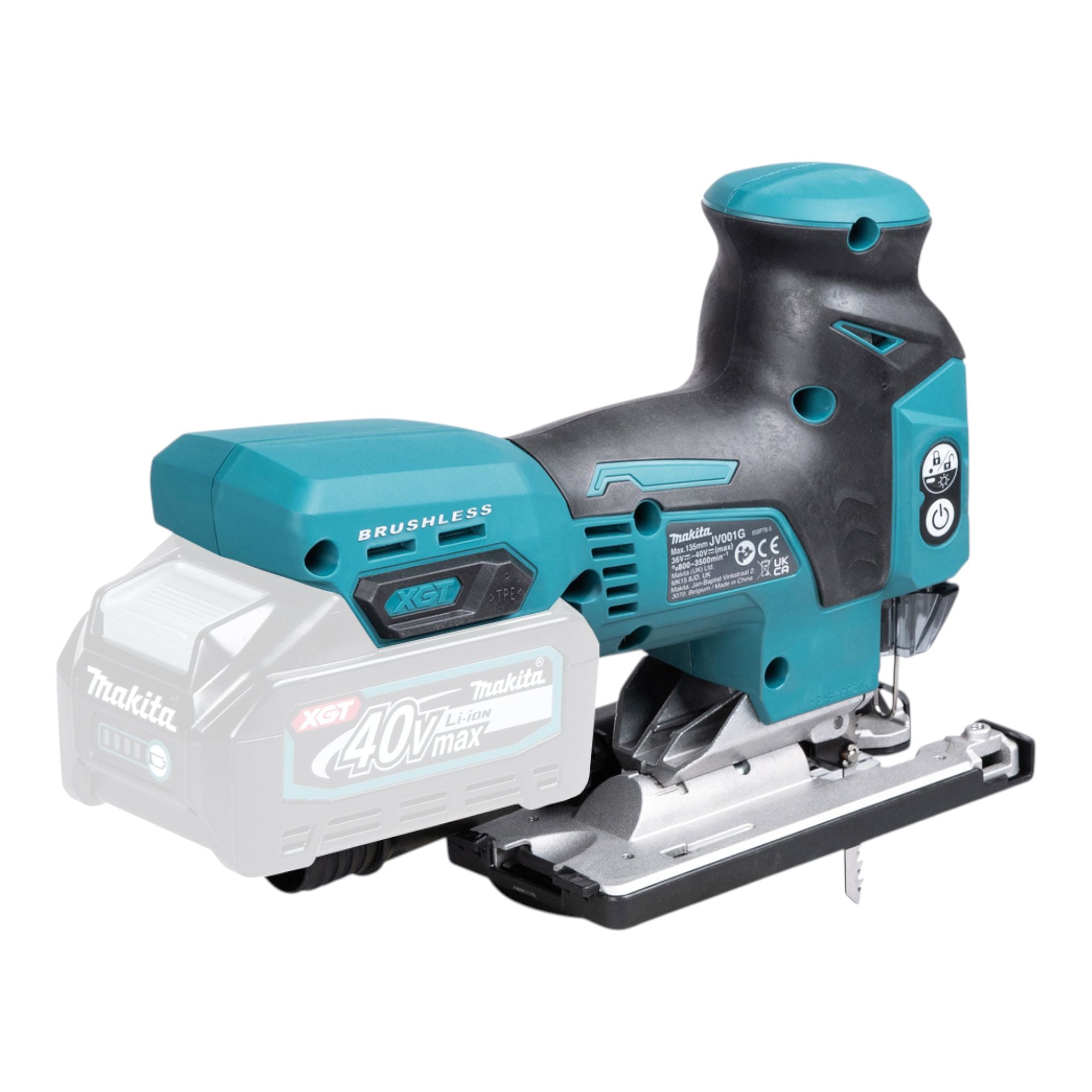 Makita JV 001 GU101 Akku Stichsaege 40 V max 135 mm Brushless 1x Akku 4 0 Ah Ladegeraet Makpac 2 - toolbrothers