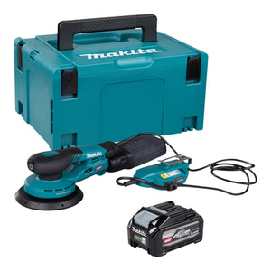 Makita BO 002 CGU101 Akku Exzenterschleifer 40 V max. 150 mm 5,0 mm Hub Brushless + 1x Akku 4,0 Ah + Makpac - ohne Ladegerät