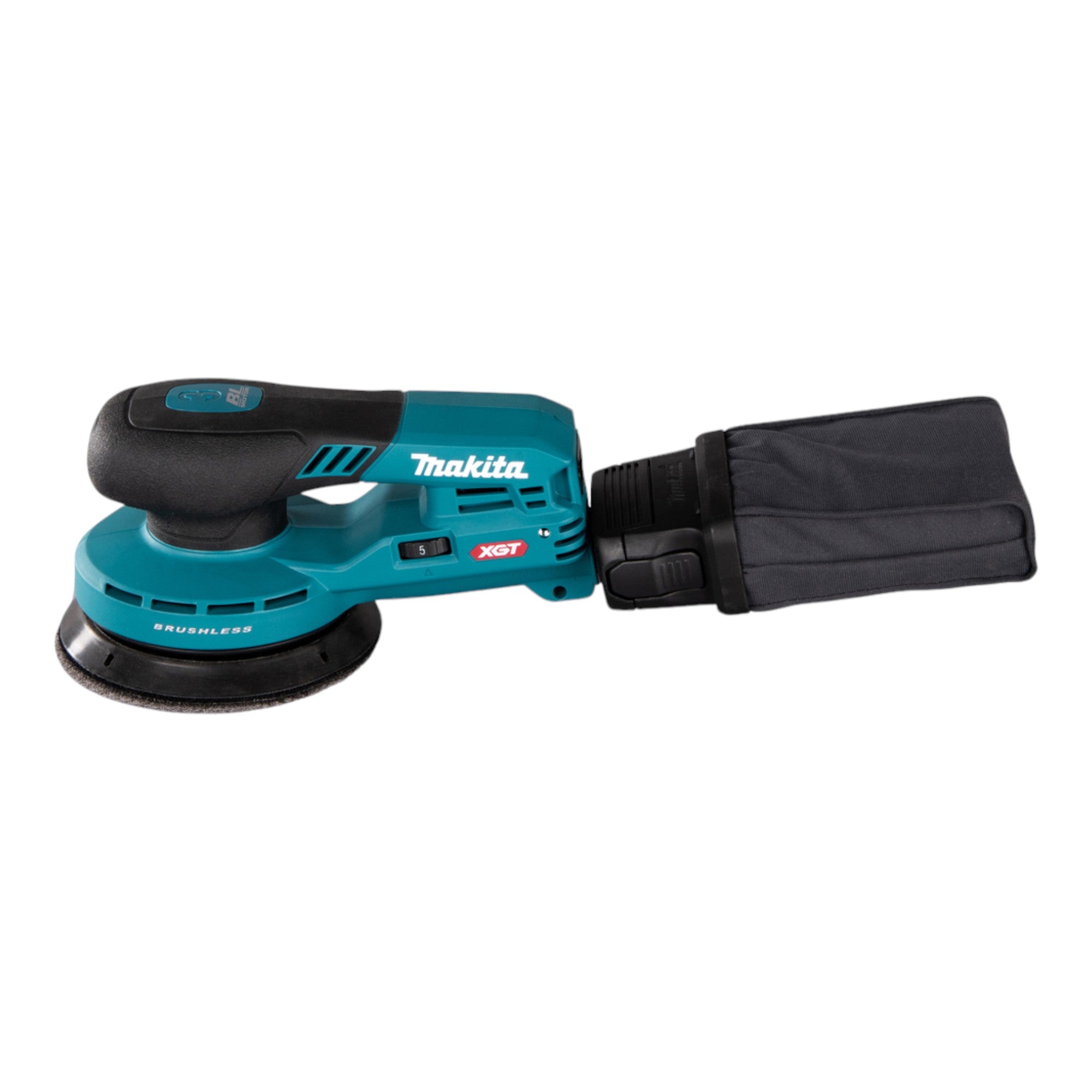 Makita BO 003 CGU201 Akku Exzenterschleifer 40 V max 125 mm 3 0 mm Hub Brushless 2x Akku 4 0 Ah Ladegeraet Makpac 1 - toolbrothers