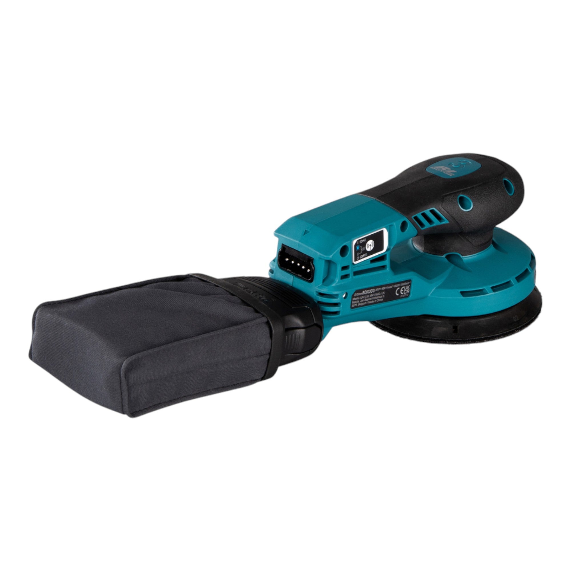 Makita BO 003 CGU201 Akku Exzenterschleifer 40 V max 125 mm 3 0 mm Hub Brushless 2x Akku 4 0 Ah Ladegeraet Makpac 2 - toolbrothers