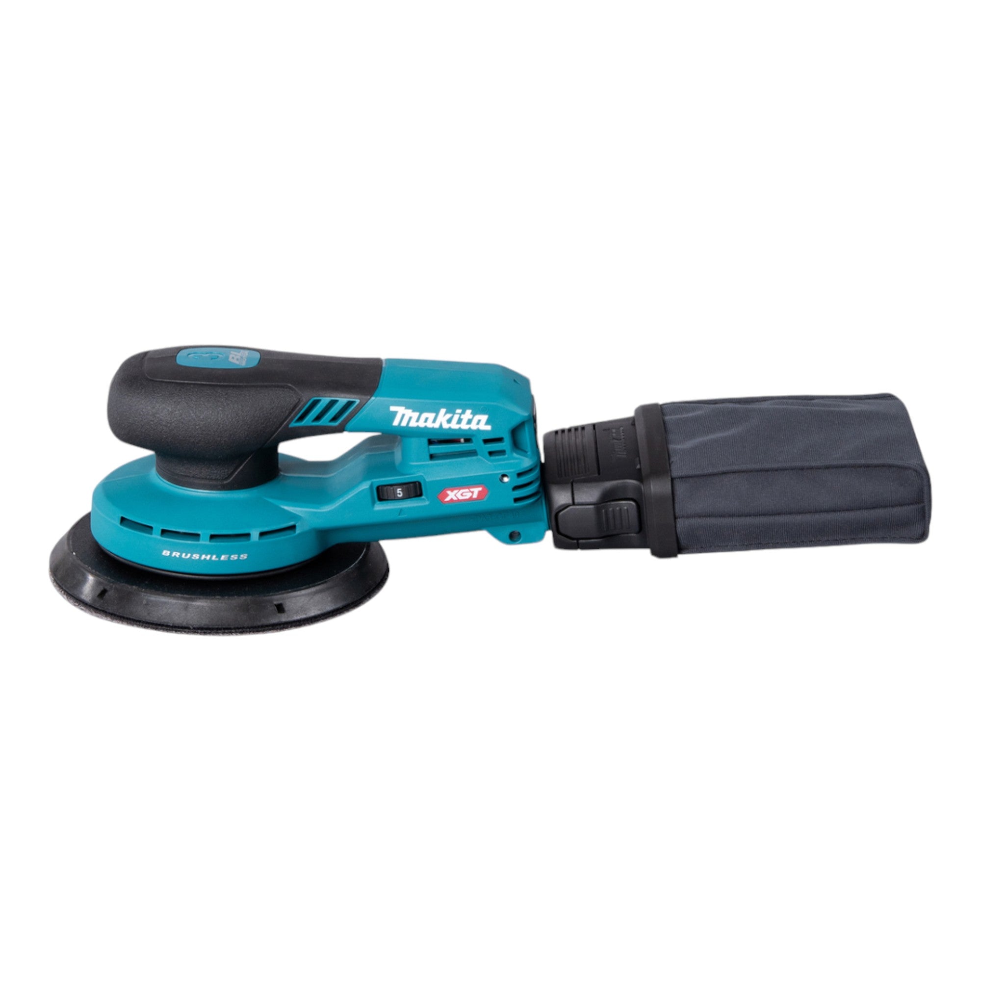 Makita BO 004 CGU201 Akku Exzenterschleifer 40 V max 150 mm 3 0 mm Hub Brushless 2x Akku 4 0 Ah Ladegeraet Makpac 1 - toolbrothers
