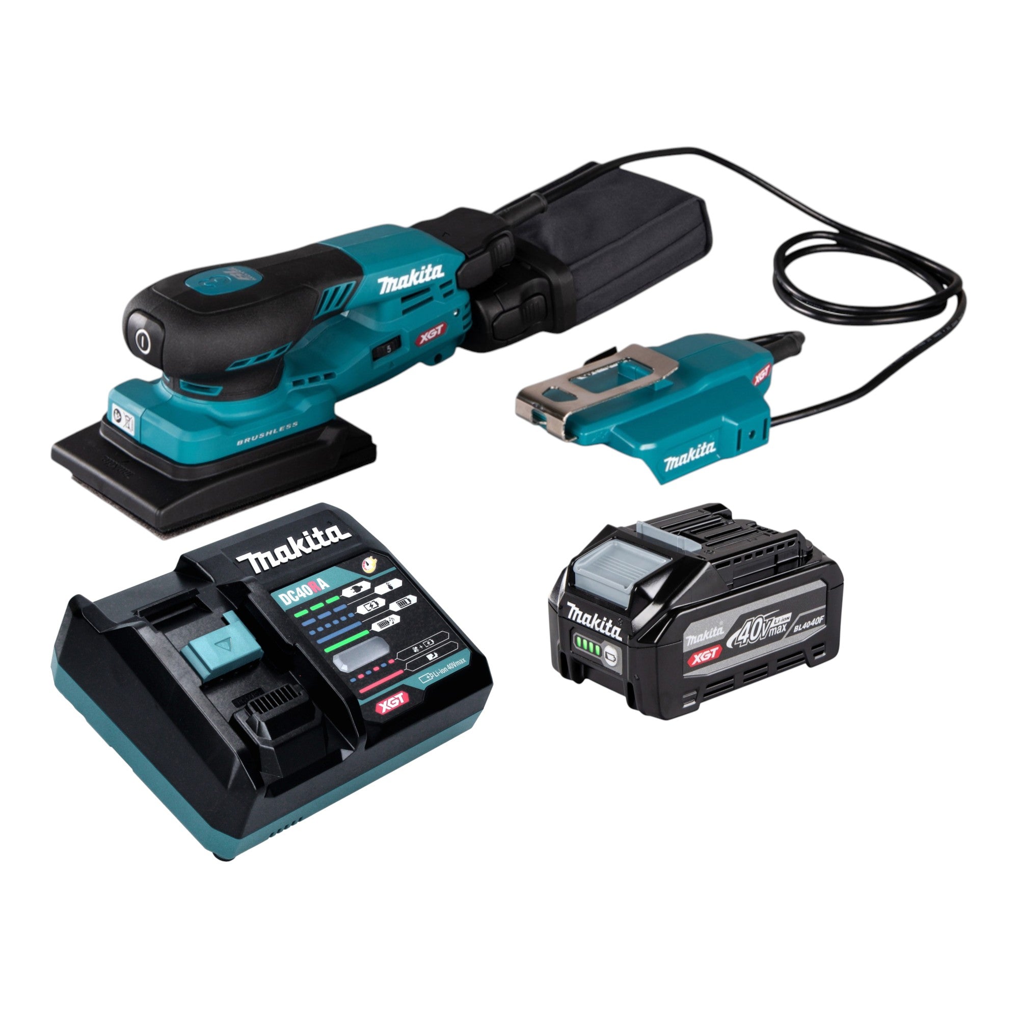 Makita BO 005 CGU101 Akku Schwingschleifer 40 V max 80 x 130 mm 3 0 mm Hub Brushless 1x Akku 4 0 Ah Ladegeraet 0 - toolbrothers