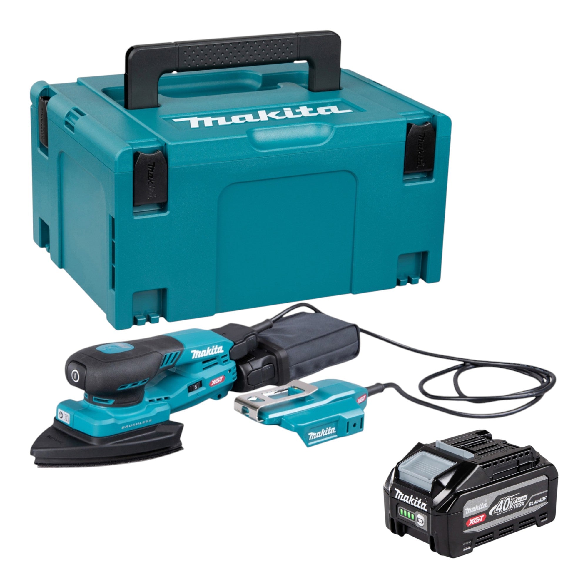 Makita BO 006 CGU101 Akku Deltaschleifer 40 V max 100 x 150 mm 3 0 mm Hub Brushless 1x Akku 4 0 Ah Makpac ohne Ladegeraet 0 - toolbrothers