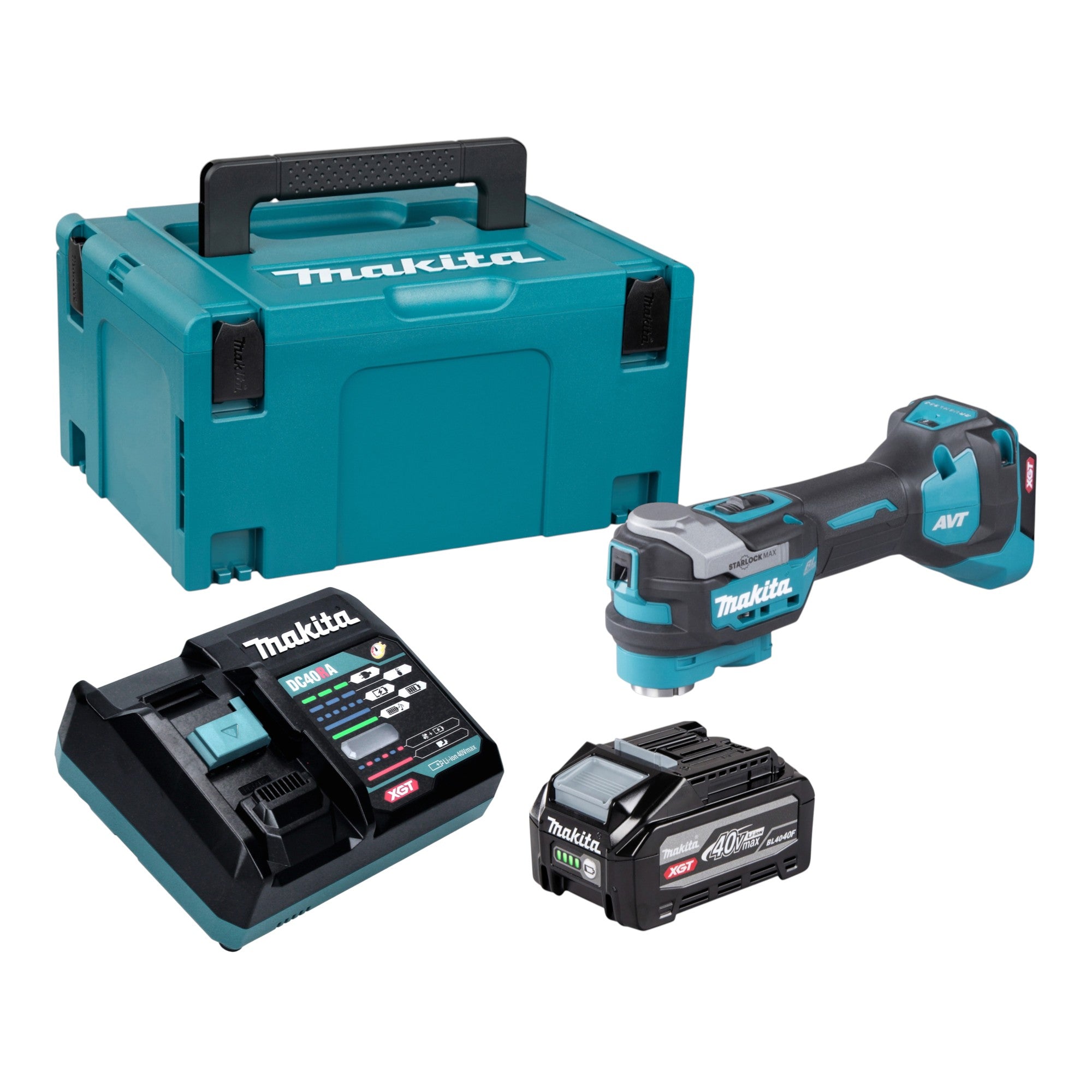 Makita TM 001 GU101 Akku Multifunktionswerkzeug 40 V max Starlock Max Brushless 1x Akku 4 0 Ah Ladegeraet Makpac 0 - toolbrothers