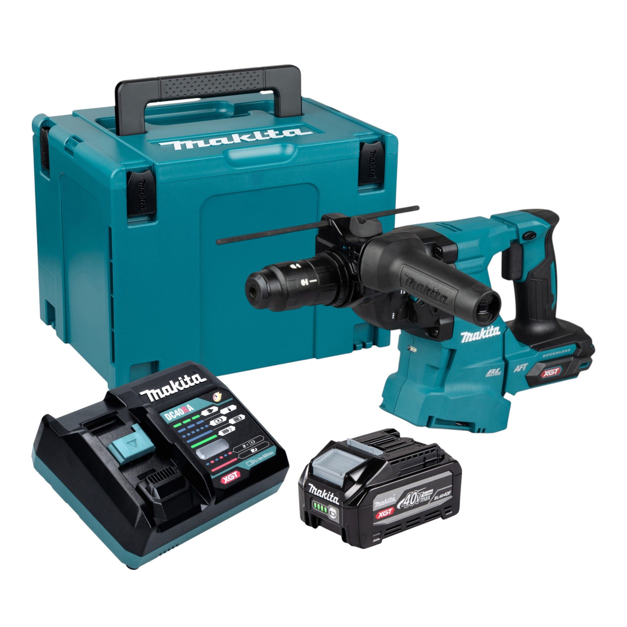 Makita HR 012 GU101 Akku Kombihammer 40 V max 3 3 J SDS plus Brushless 1x Akku 4 0 Ah Ladegeraet Makpac 0 - toolbrothers